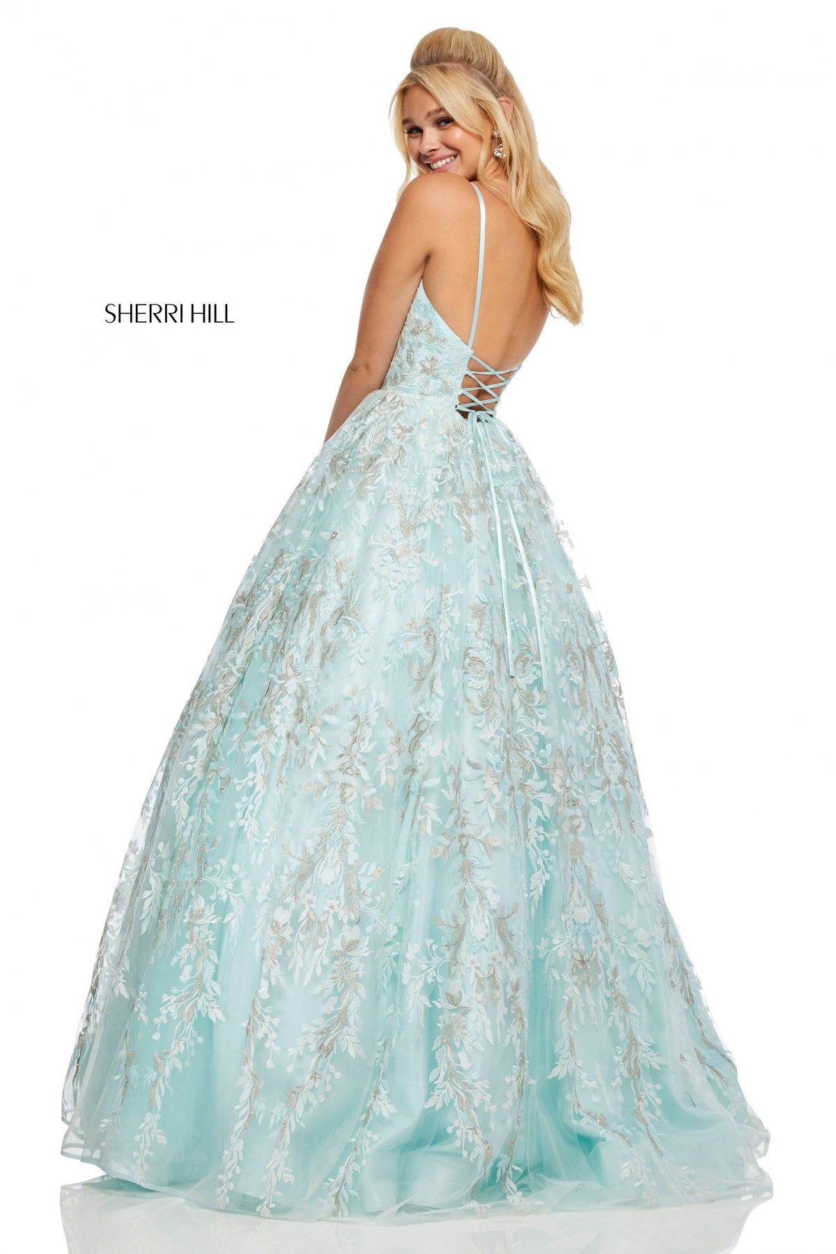 Sherri Hill 52759 embroidered ball gown