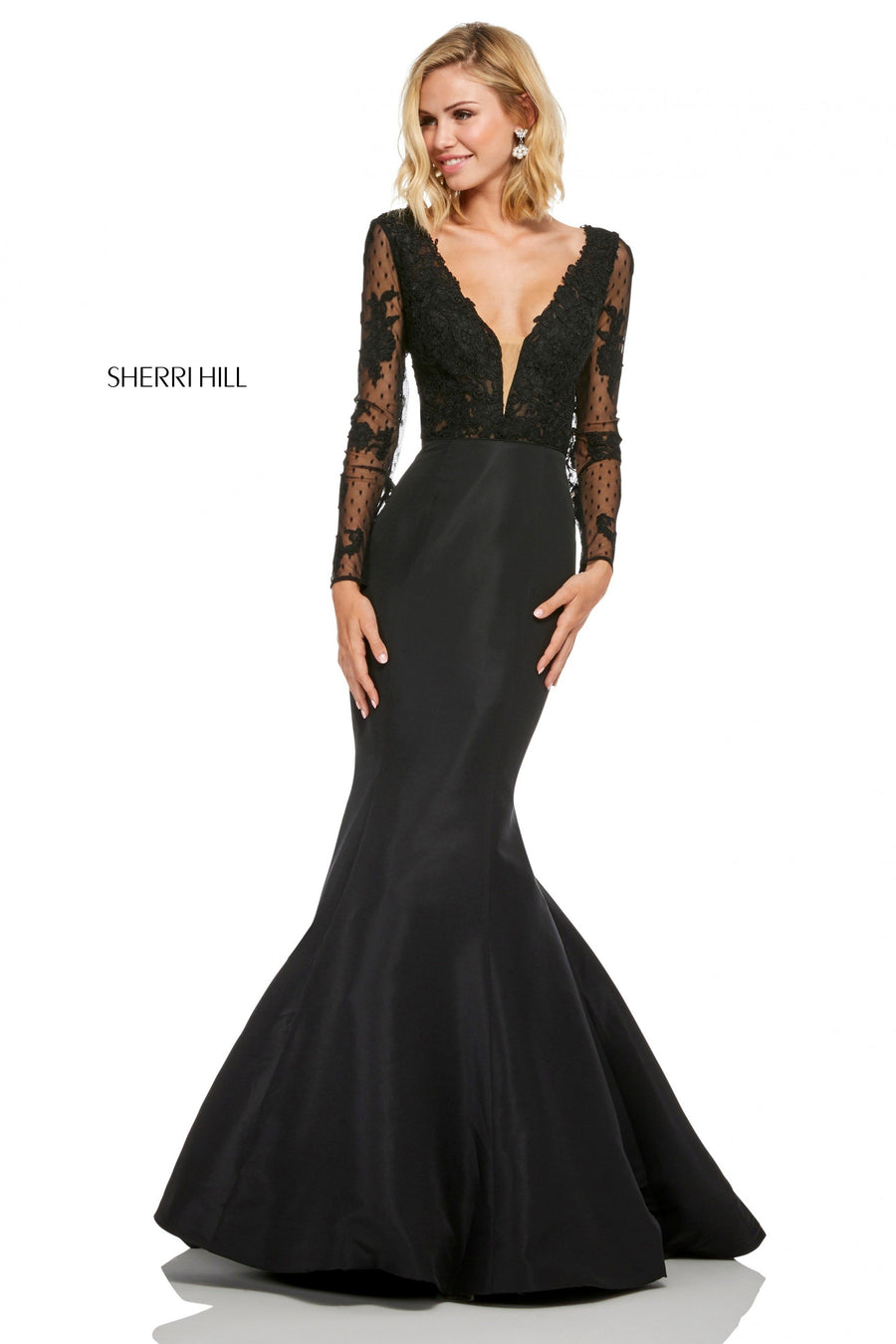 Sherri Hill style 52766 in black/red, Mermaid Dress