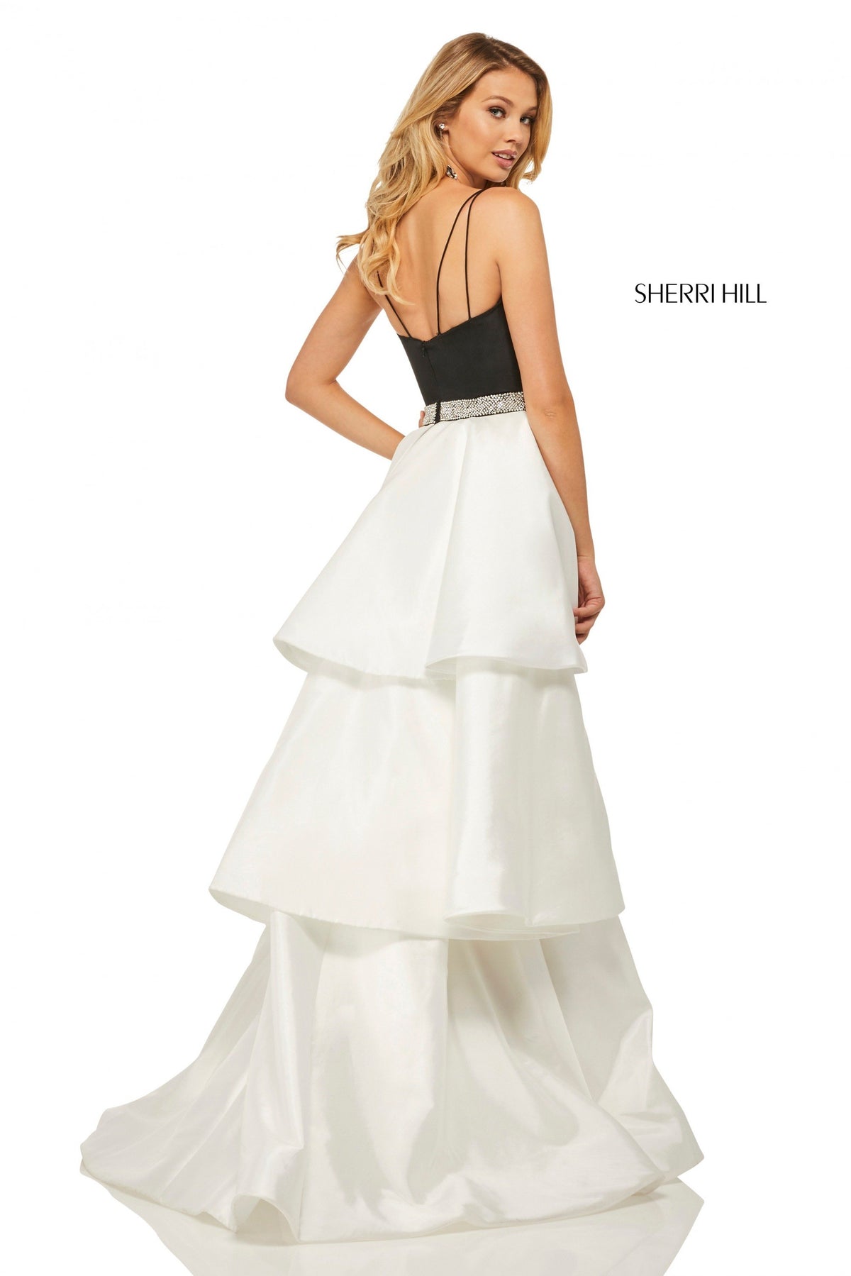 Sherri Hill 52852 taffeta fitted gown