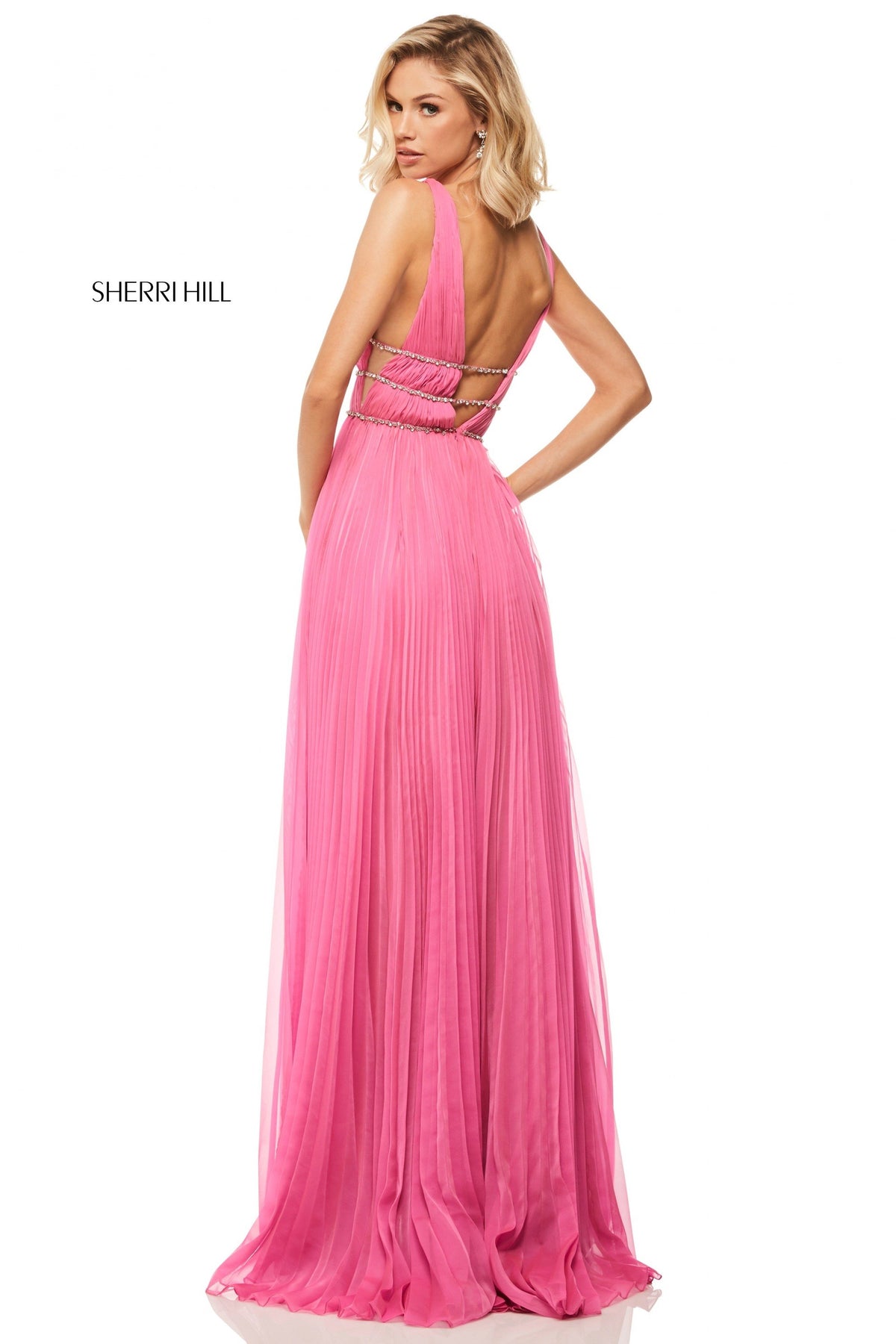 Sherri Hill 52593 chiffon grecian style gown