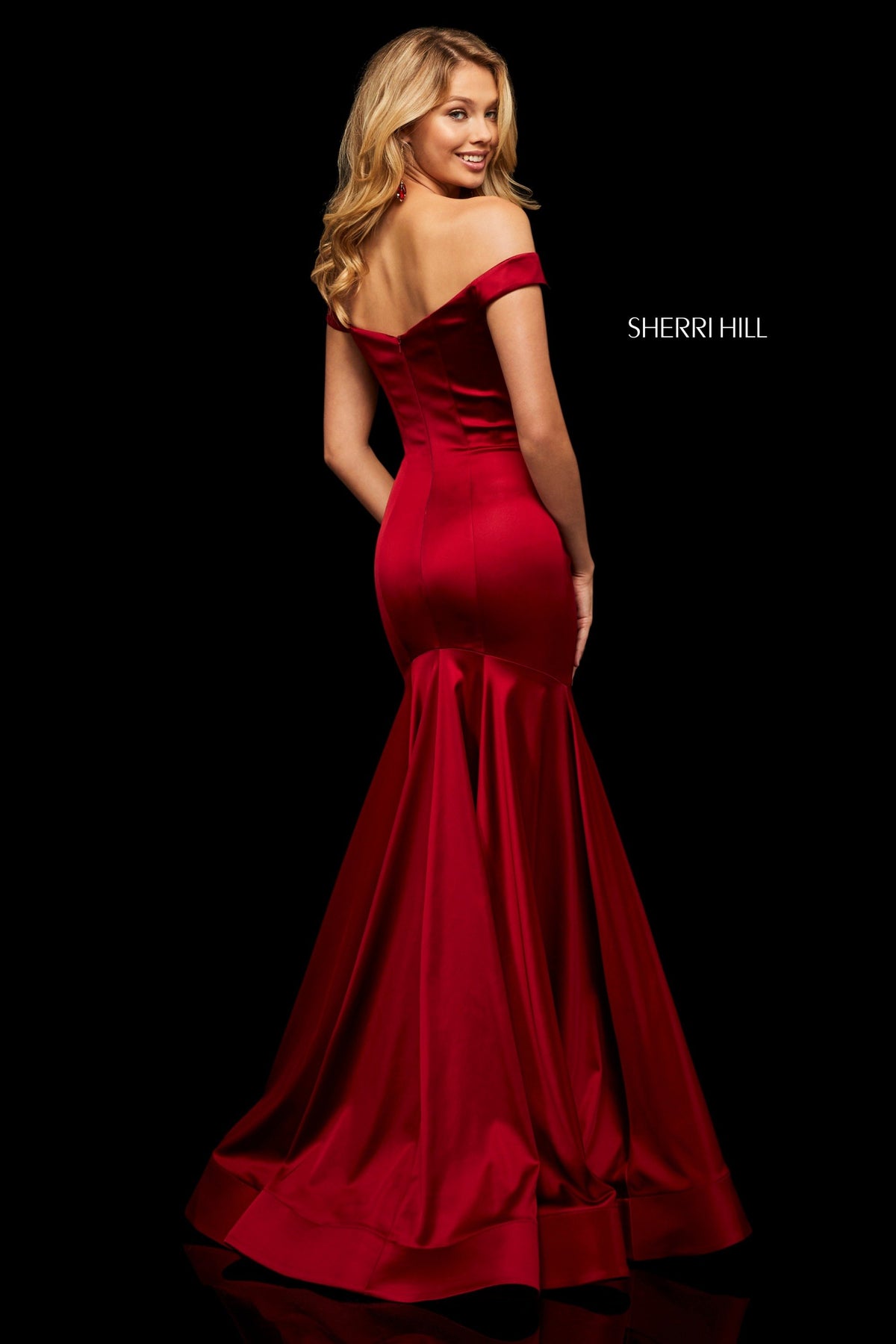 Sherri Hill 52885 stretch satin mermaid gown