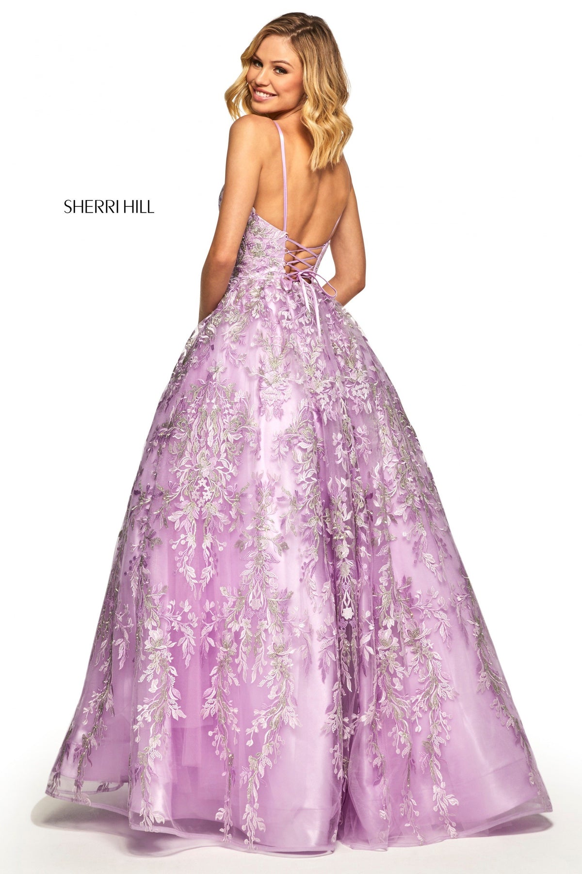 Sherri Hill 52759 embroidered ball gown