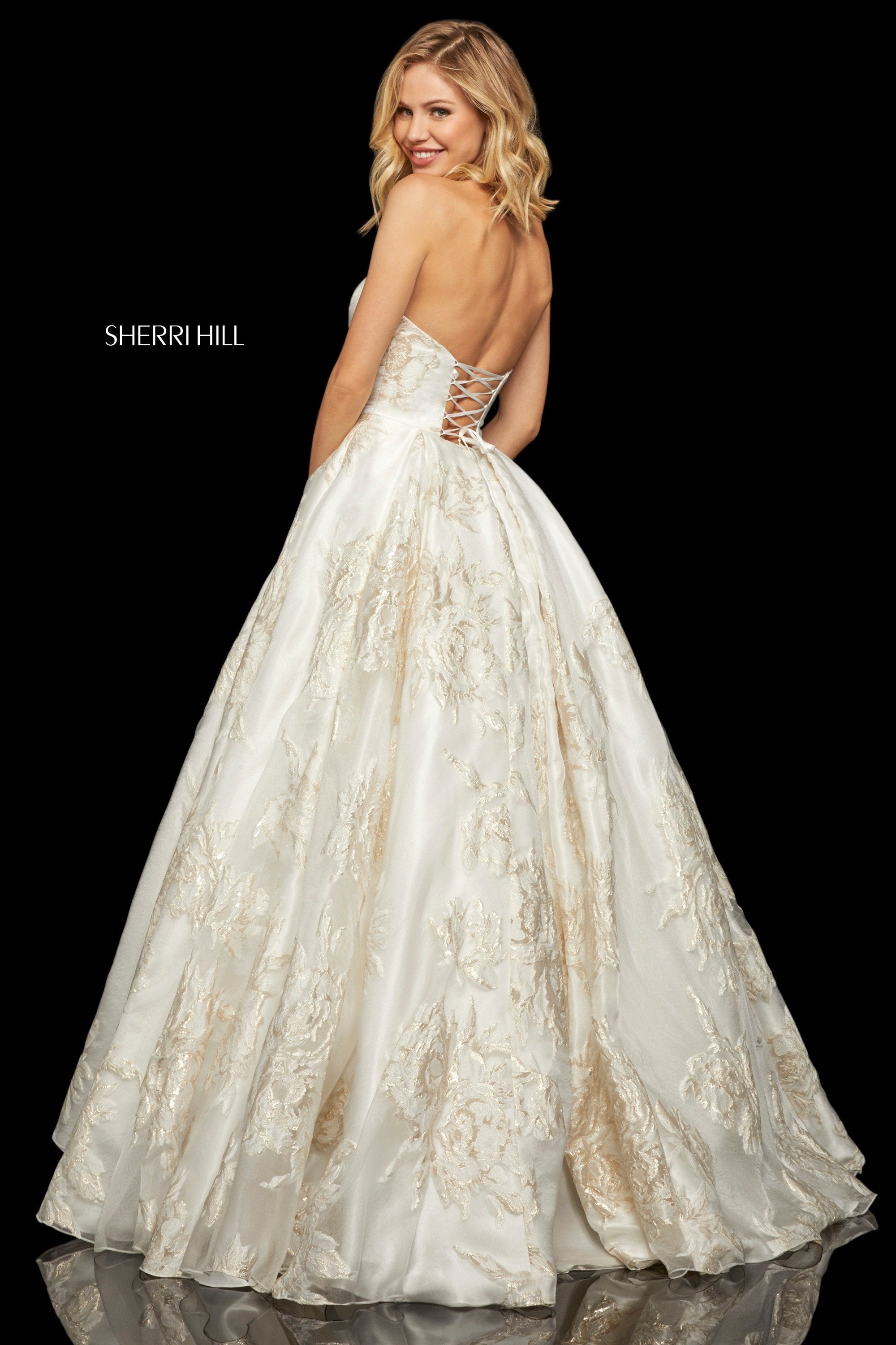 Sherri Hill 52952 | Metallic Print Ball Gown