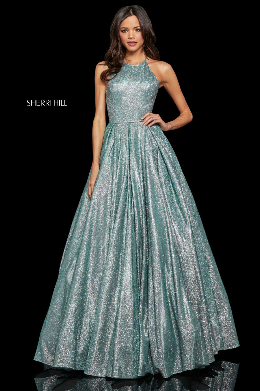 Sherri Hill style 52964 in red/silver, Glitter Ball Gown