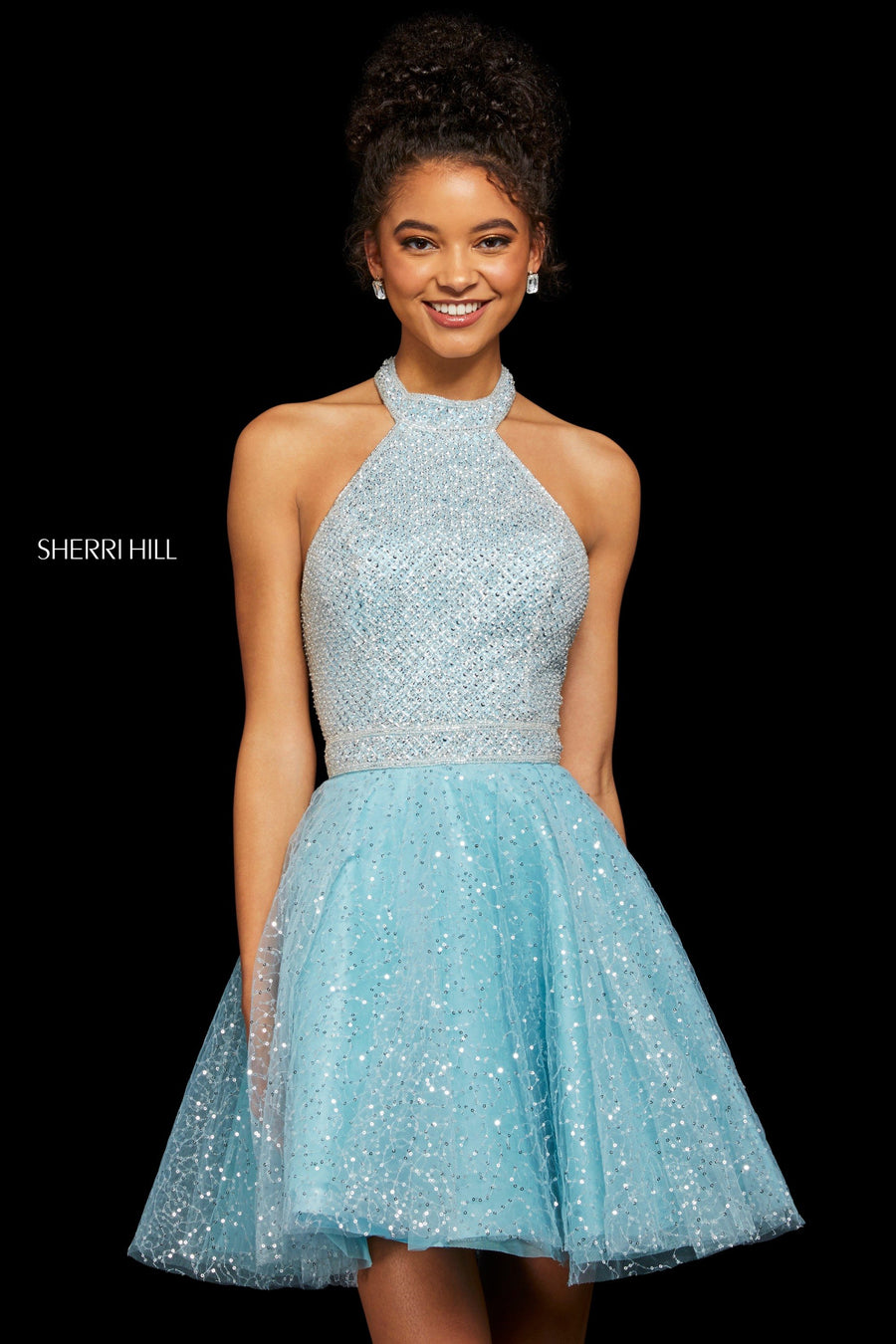 Sherri Hill style 53145 in light pink, A-Line Cocktail Dress