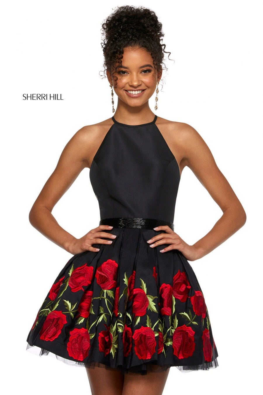 Sherri Hill style 53023 in black/red, Cocktail Dress