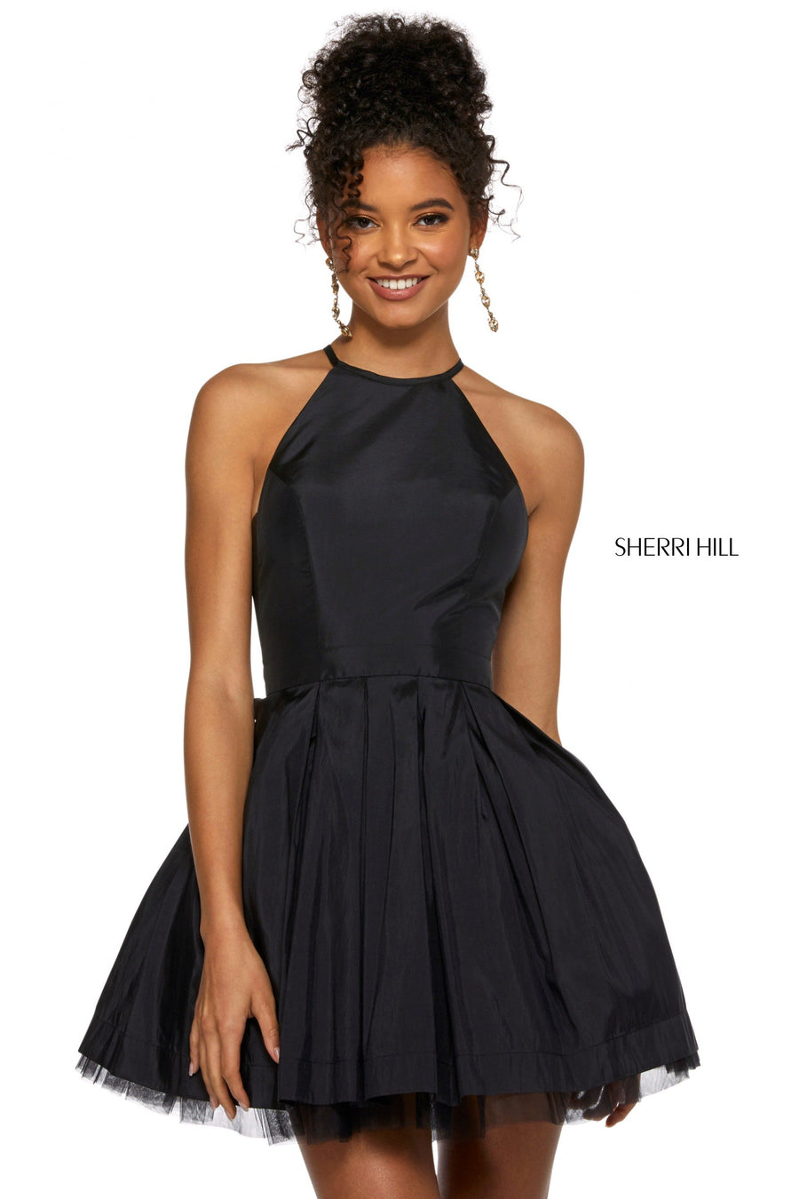 Sherri Hill style 53025 in black, Taffeta Cocktail Dress