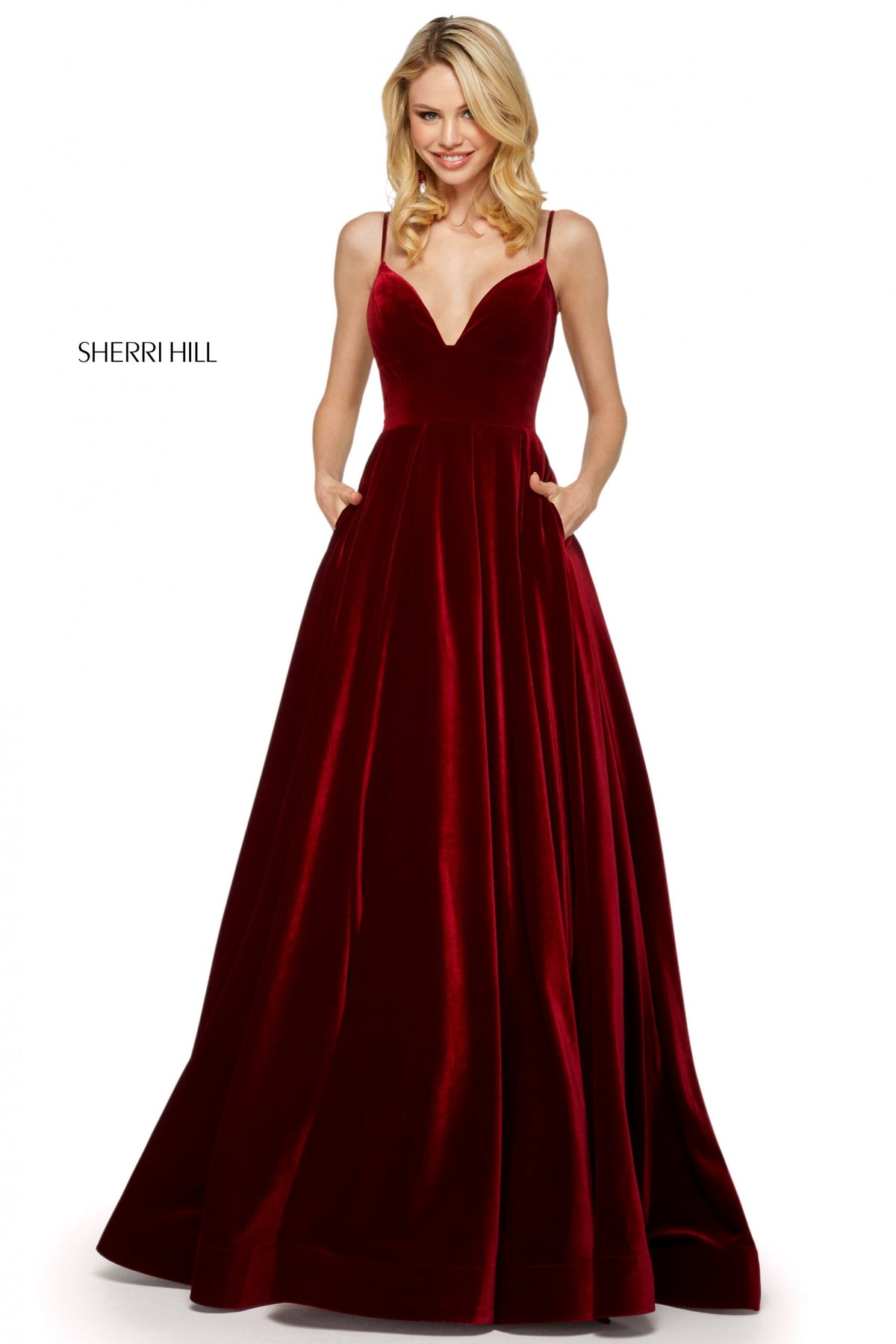 Sherri Hill 53138 velvet ball gown