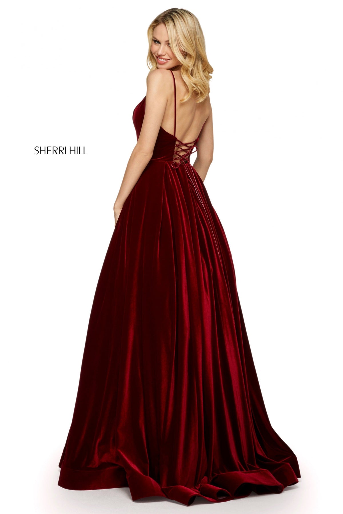 Sherri Hill 53138 velvet ball gown