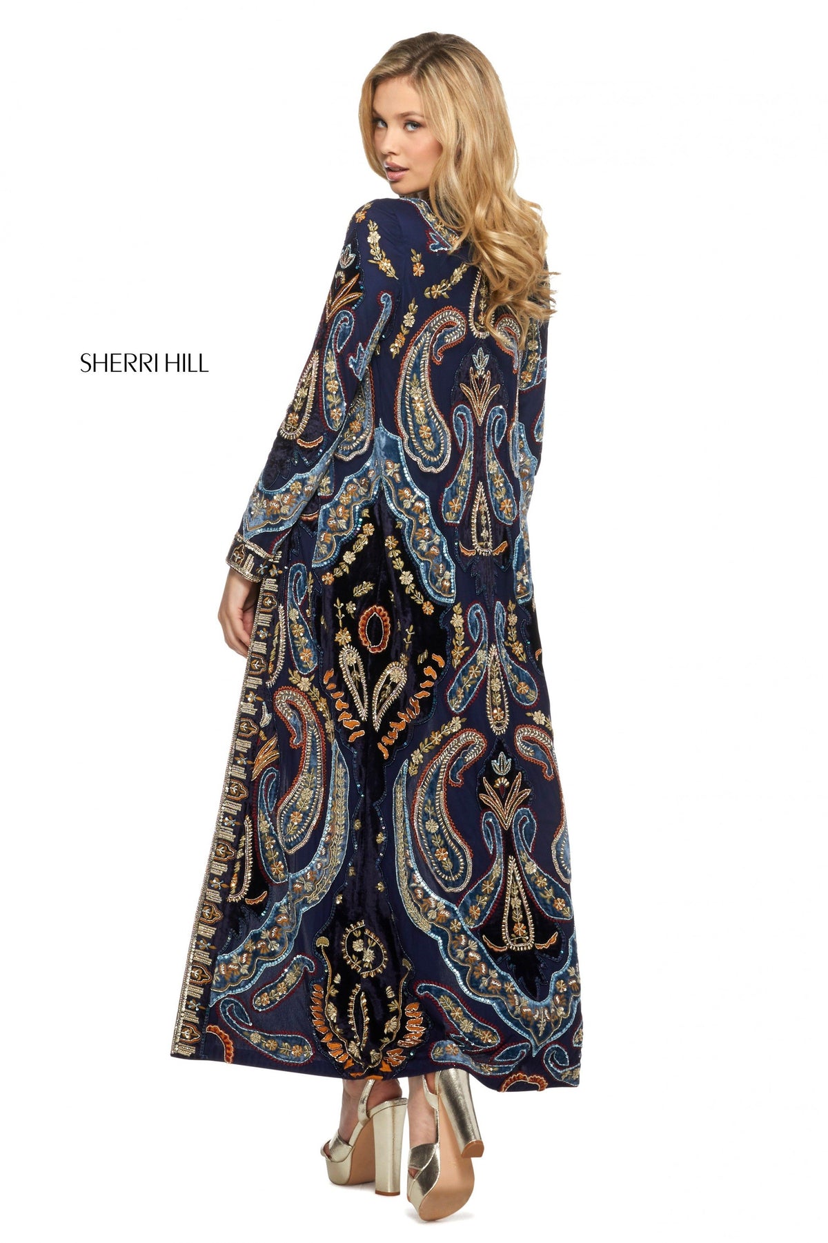 Sherri Hill 53047 strapless velvet cocktail dress