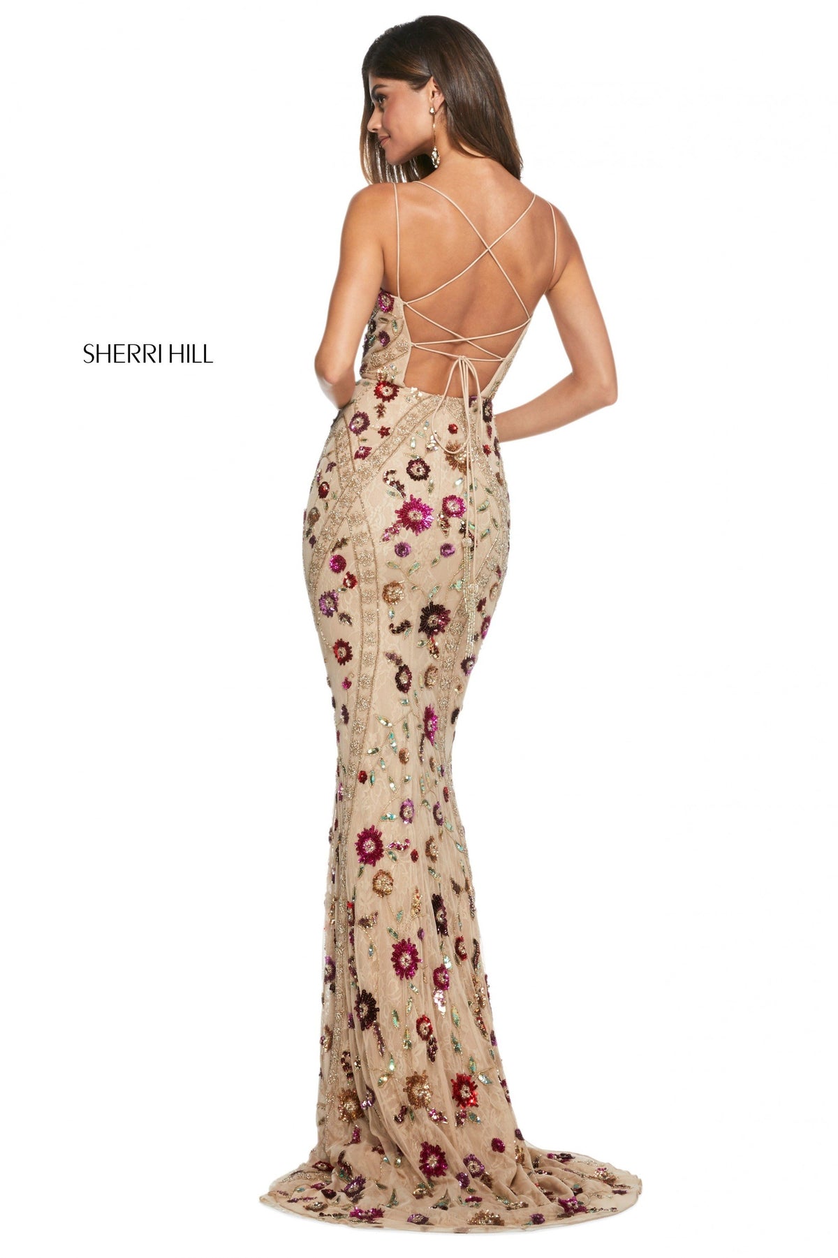 Sherri Hill 53134 pattern column dress