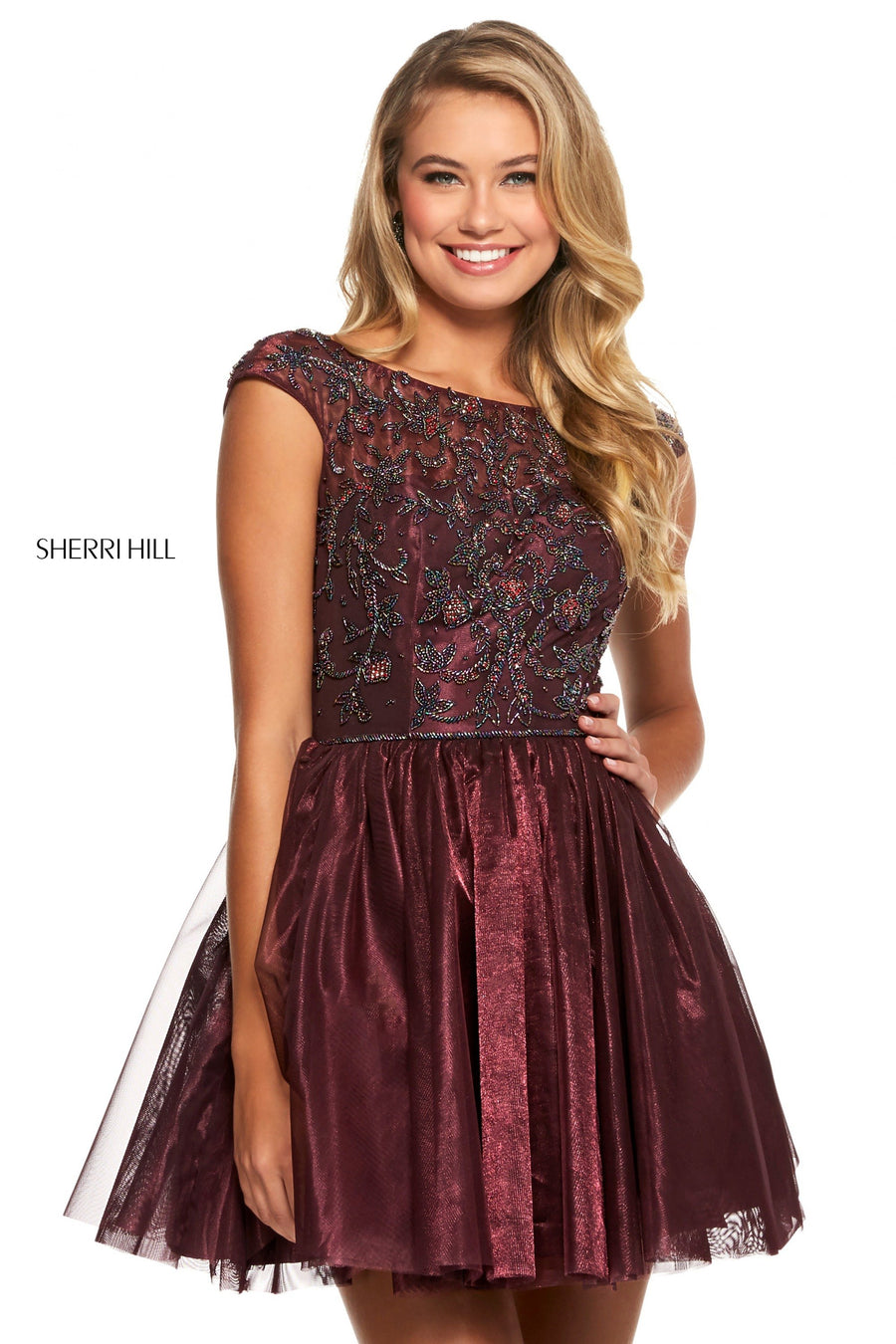 Sherri Hill style 53206 in emerald, A-Line Cocktail Dress