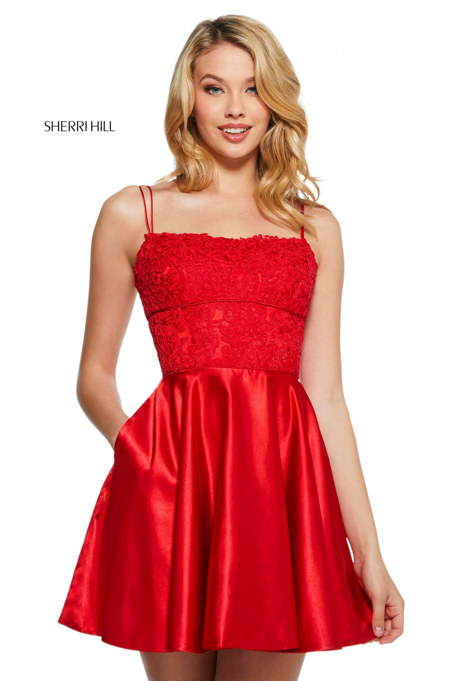 Sherri Hill style 53258 in royal, A-Line Cocktail Dress