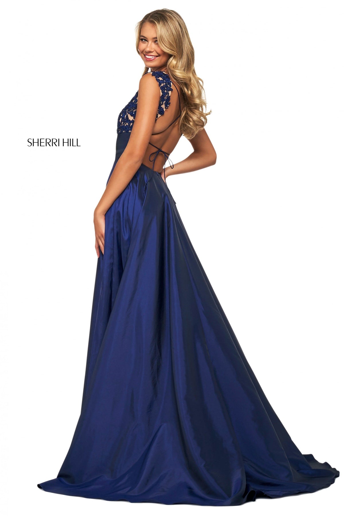 Sherri Hill 53767 taffeta A-line gown