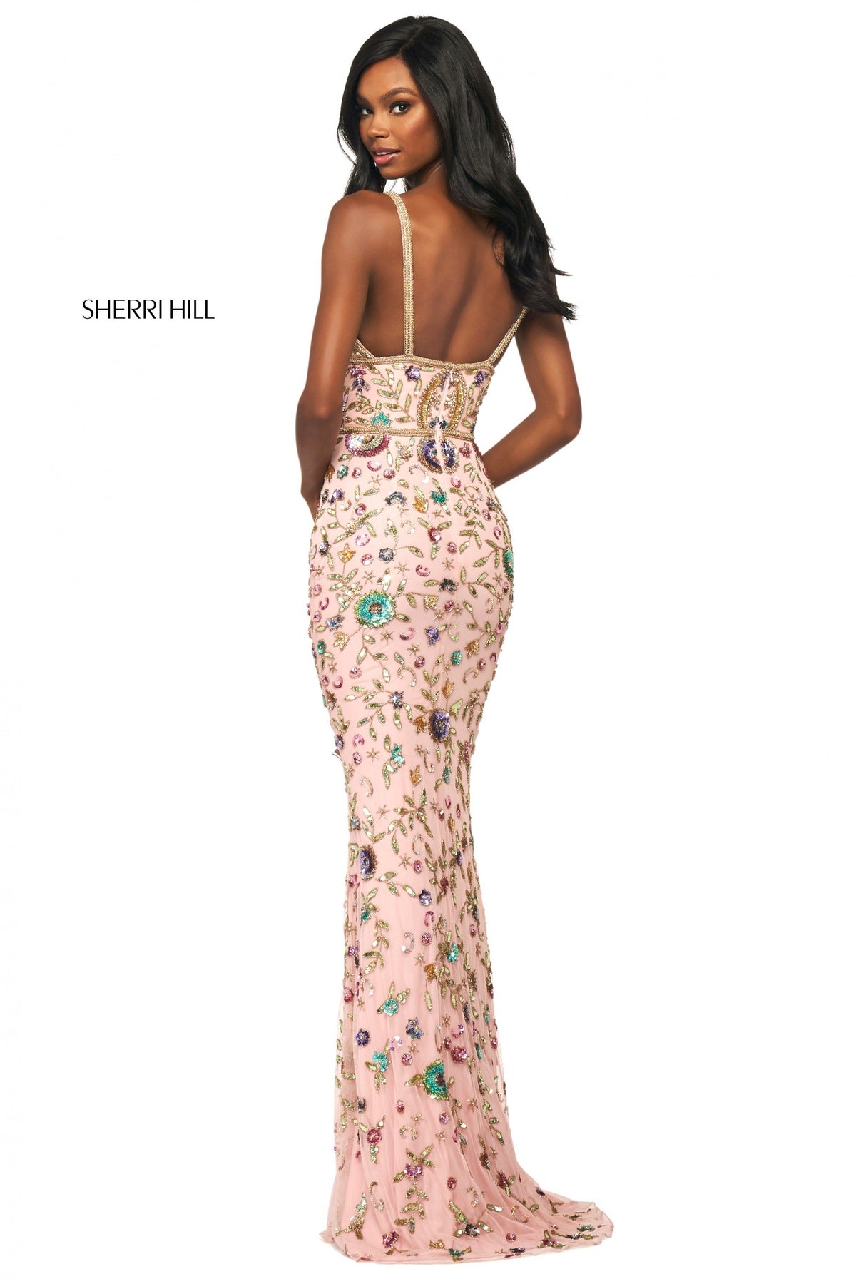 Sherri Hill 53814 beaded column dress