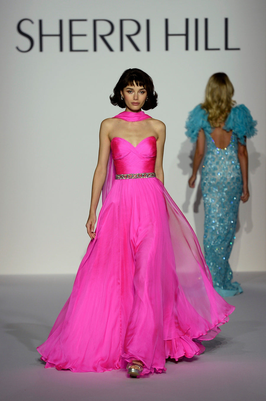 Sherri Hill style 44675 in fuchsia