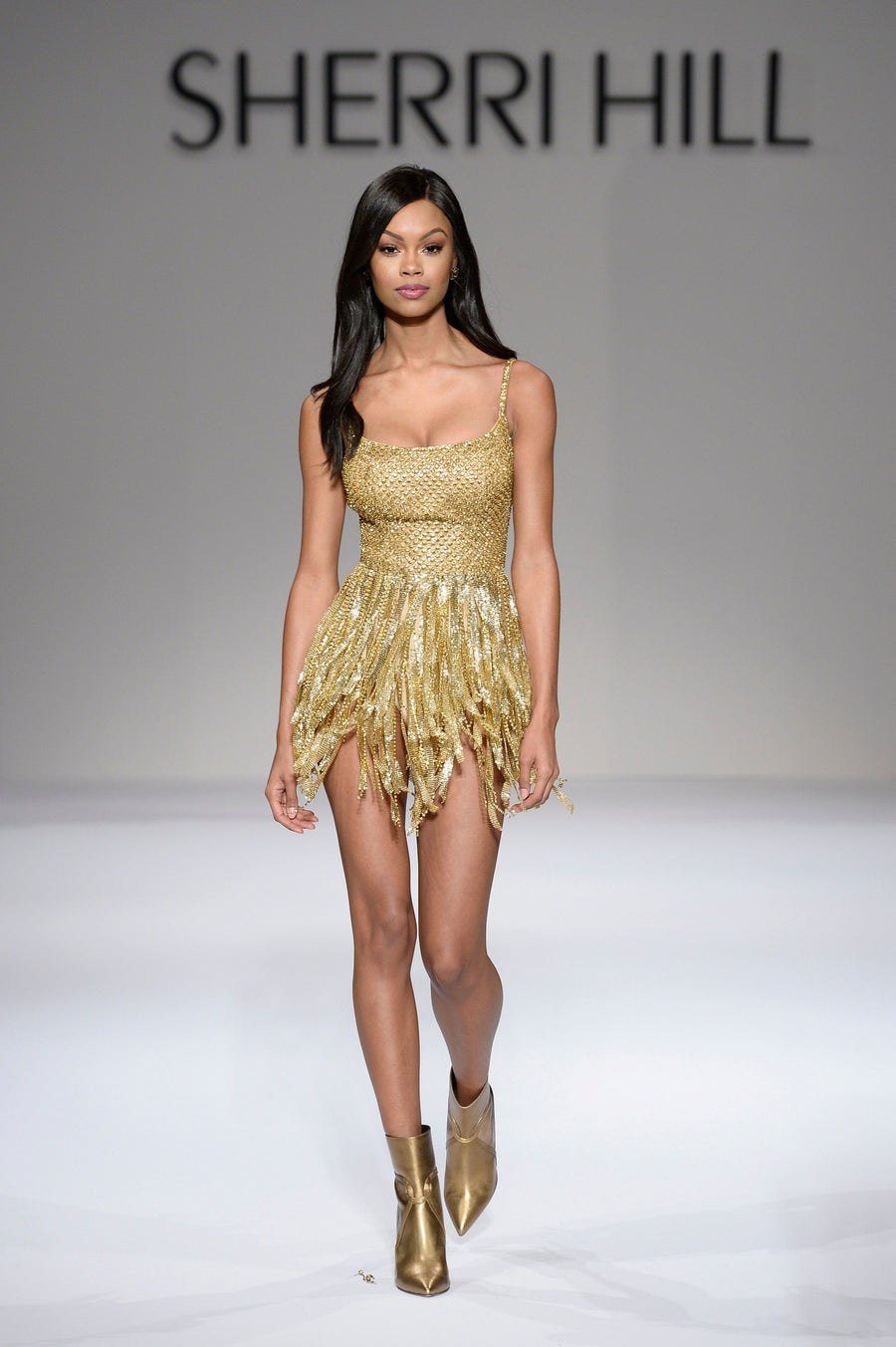 Sherri Hill style 53918 in gold