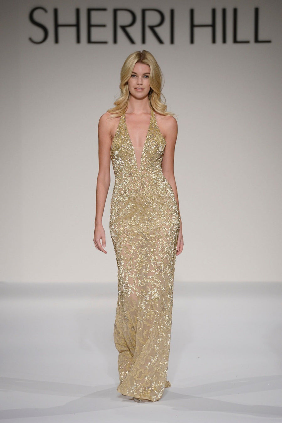 Sherri Hill style 44520 in gold