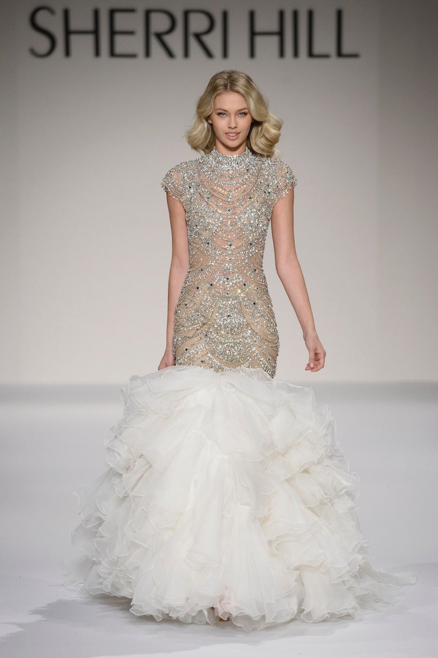 Sherri Hill style 44512 in ivory/silver