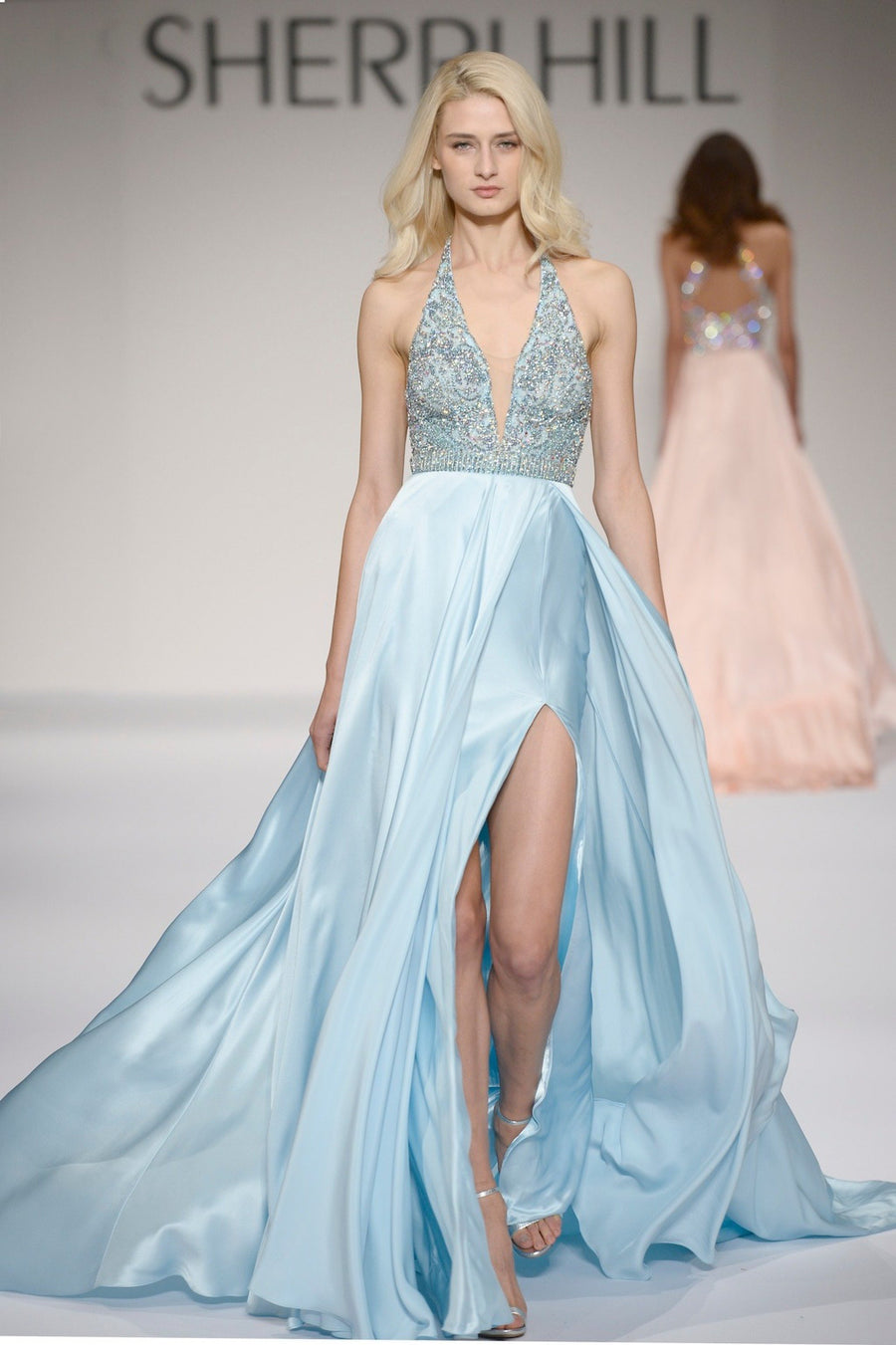 Sherri Hill style 44517 in light blue