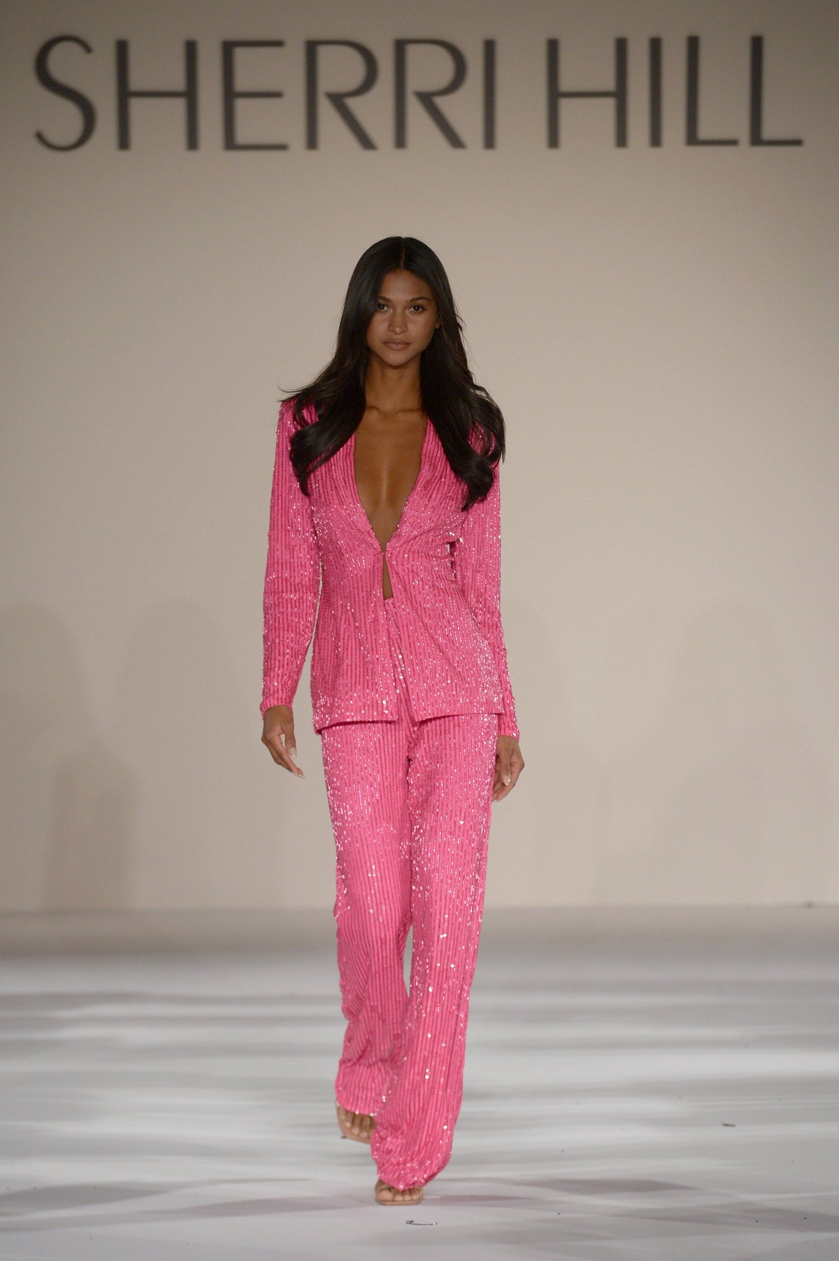 Sherri Hill 71106 sequin flare pantsuit