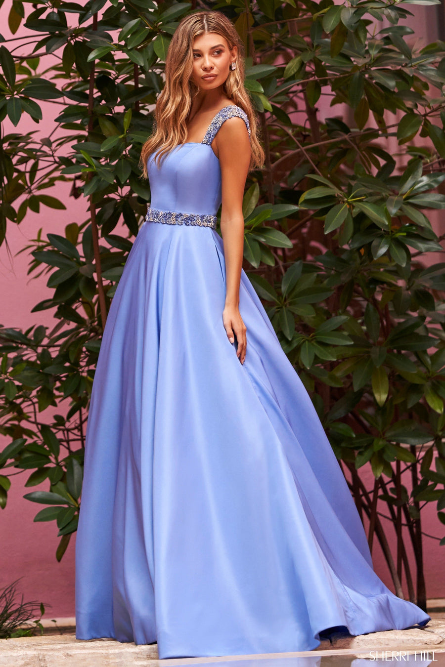 Sherri Hill style 54875 in bright pink, Taffeta Ballgown