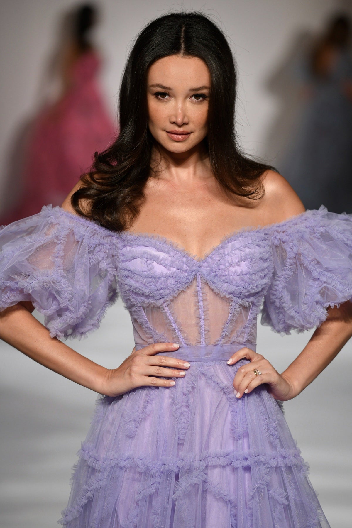 Sherri Hill 55558 tulle gown in lilac