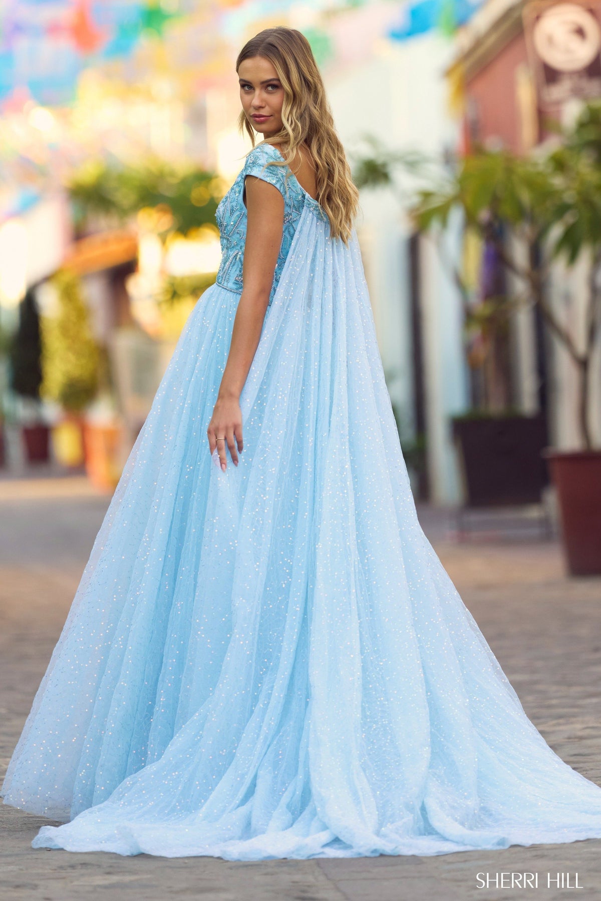 Sherri Hill 55451 sweetheart beaded neckline ballgown