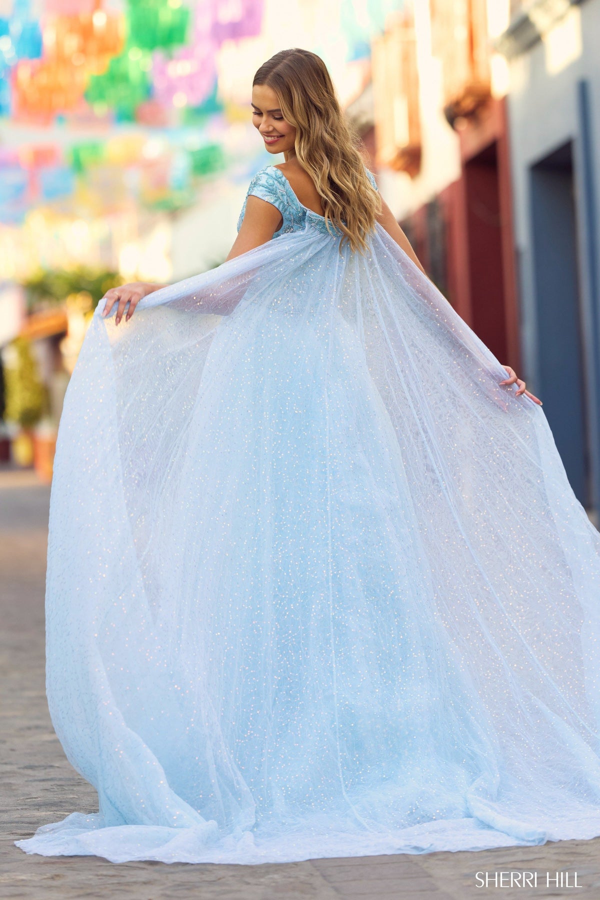 Sherri Hill 55451 sweetheart beaded neckline ballgown