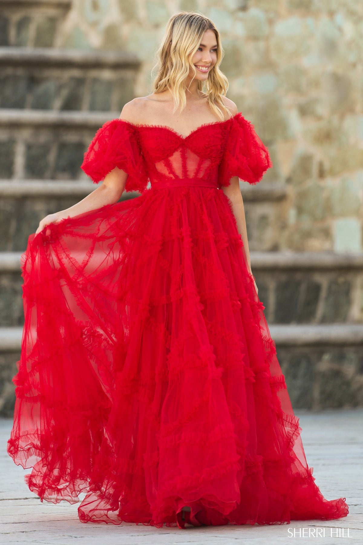 Sherri Hill 55558 tulle gown