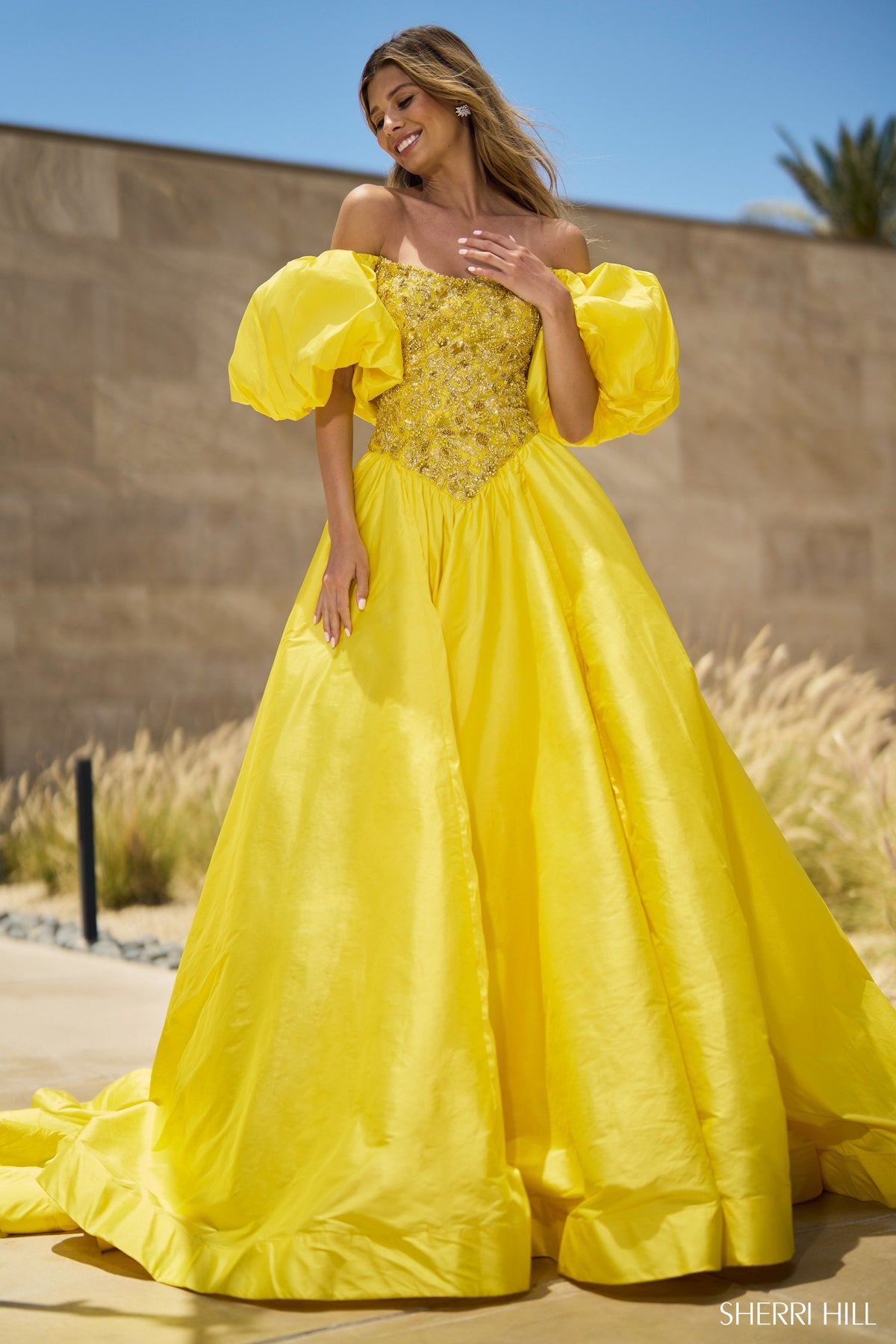Sherri Hill 55641 taffeta ball gown