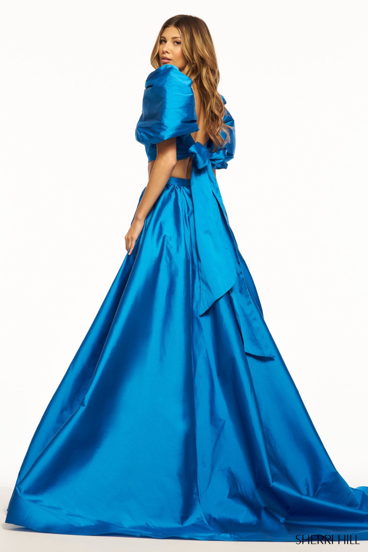 Sherri Hill 55630 two-piece taffeta gown
