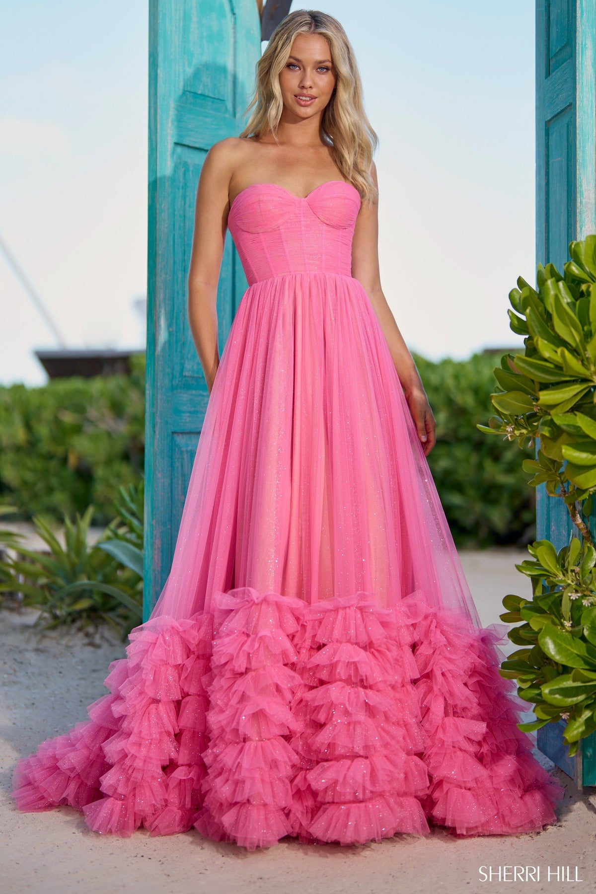 Sherri Hill 56040 strapless ballgown