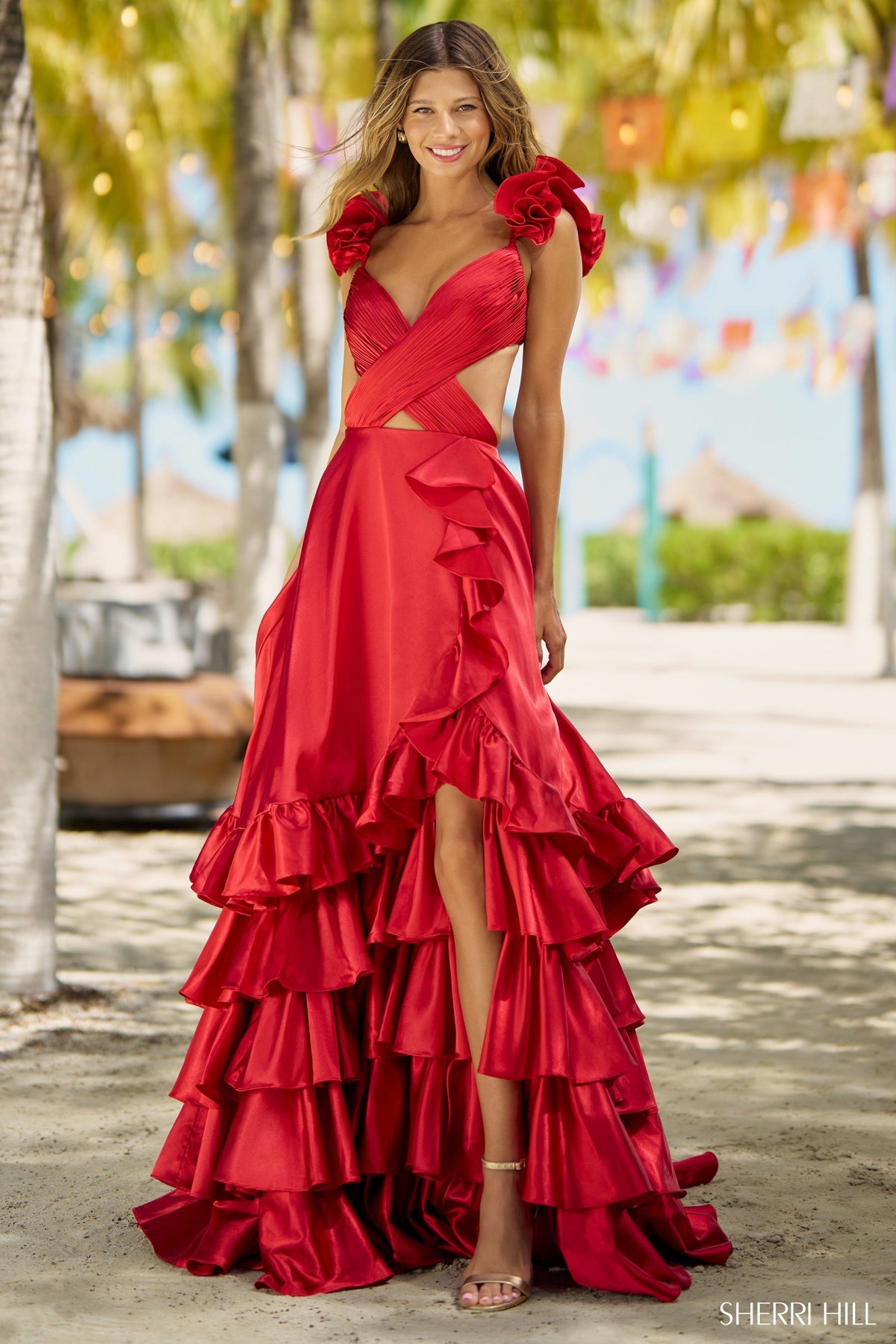 Sherri Hill style 56057 in red