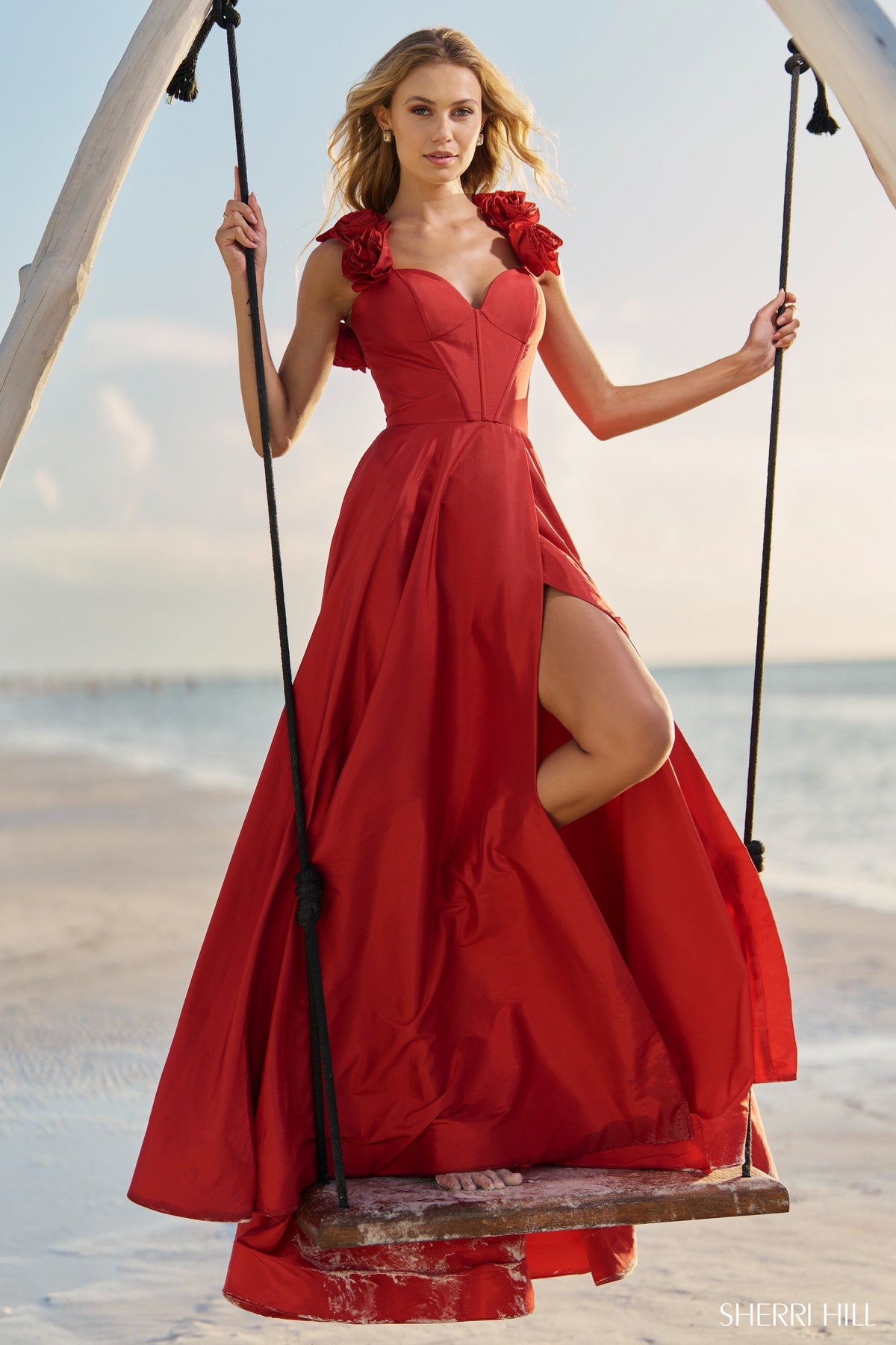 Sherri Hill 56123 taffeta A-line gown
