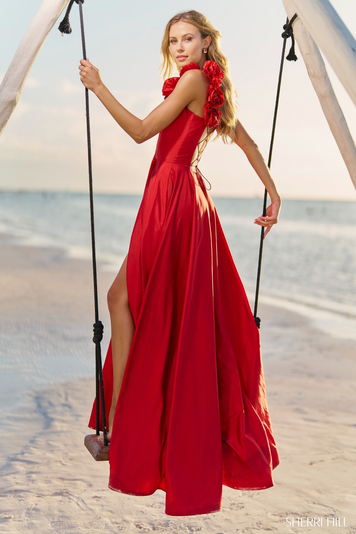 Sherri Hill 56123 taffeta A-line gown