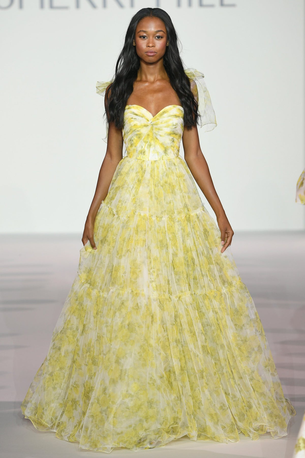 Sherri Hill 56389 floral print tulle gown