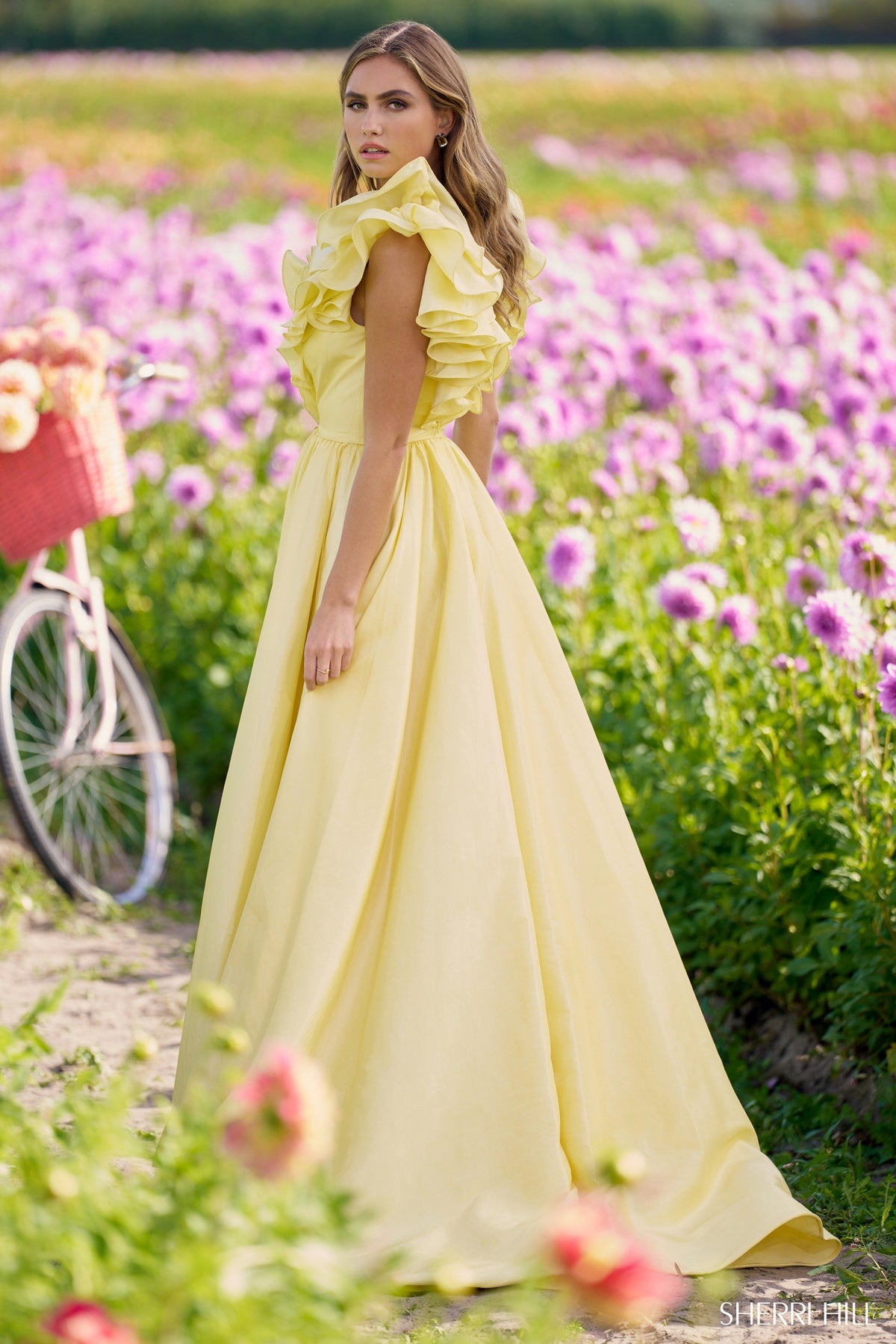 Sherri Hill 56122 taffeta A-line gown