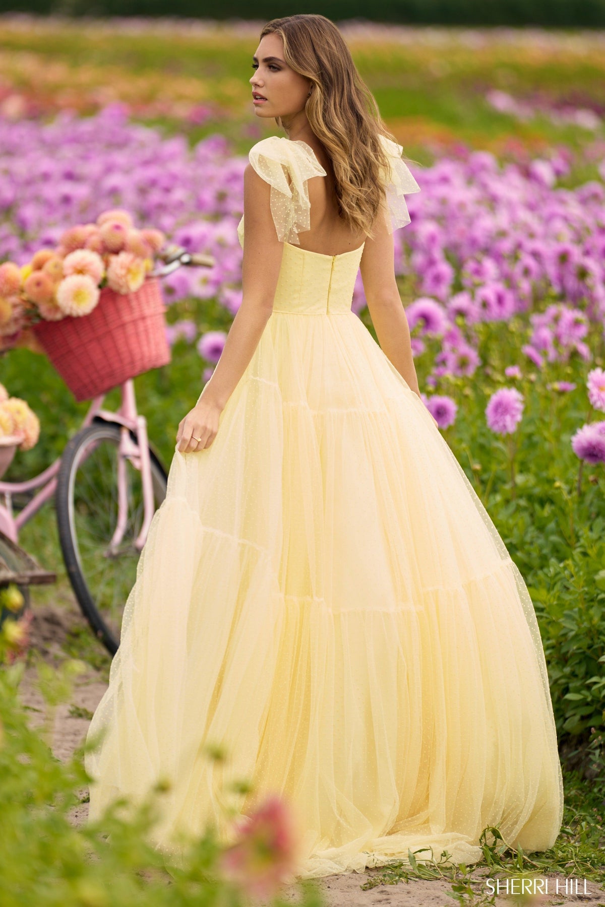 Sherri Hill 56126 swiss dot fabric ballgown