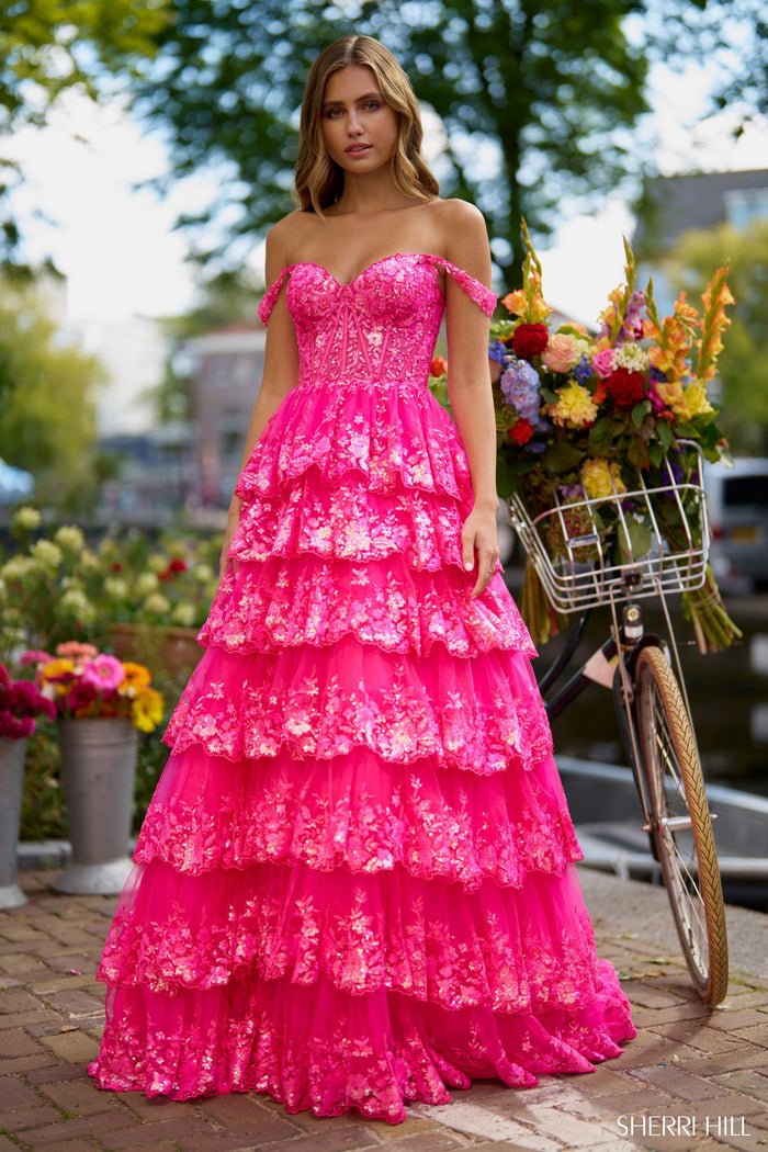 strapless open back dress Fuchsia A-line Prom Dress,Satin Strapless Prom Dress with Pockets,PD00