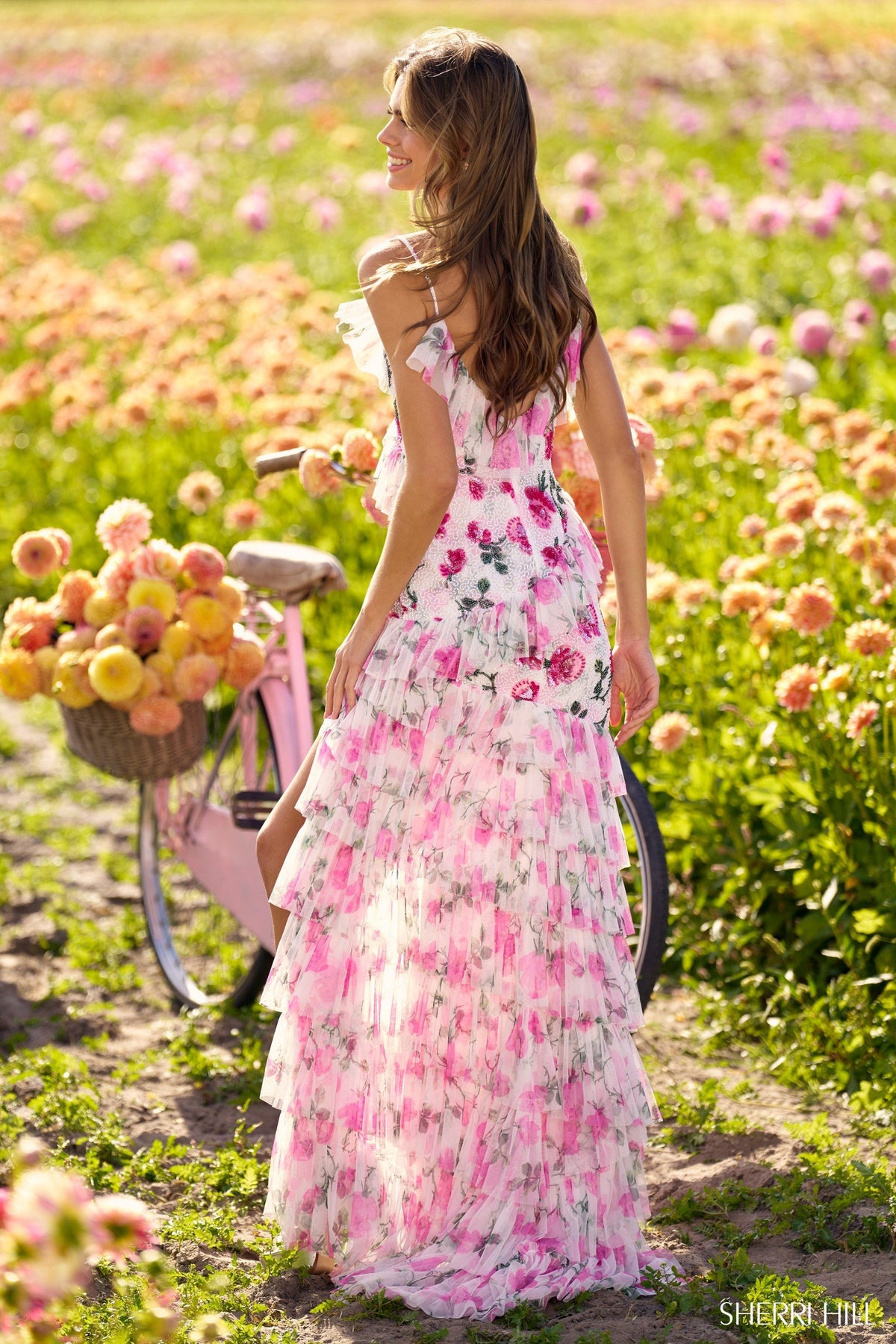 Sherri Hill 56317 beaded floral gown