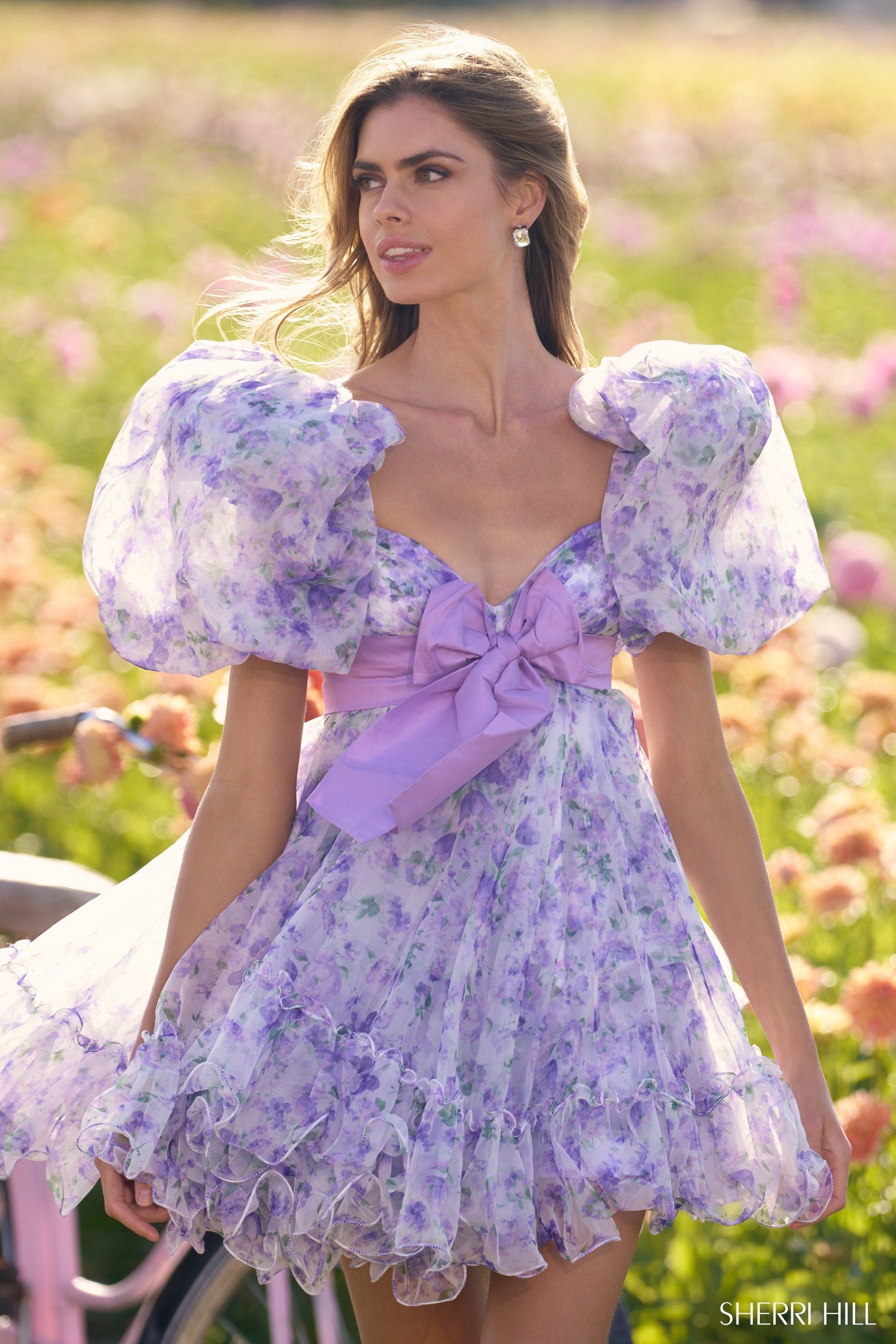 sherri hill butterfly dress Sherri Hill 55075 - Beaded Butterfly Mini Dress 4 / Light Pink*