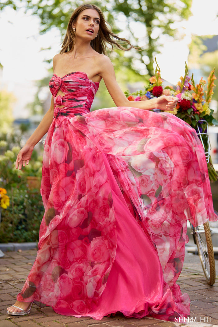 strapless open back dress Off The Shoulder A-Line Short Dress GS3685 Off White / S main image 1