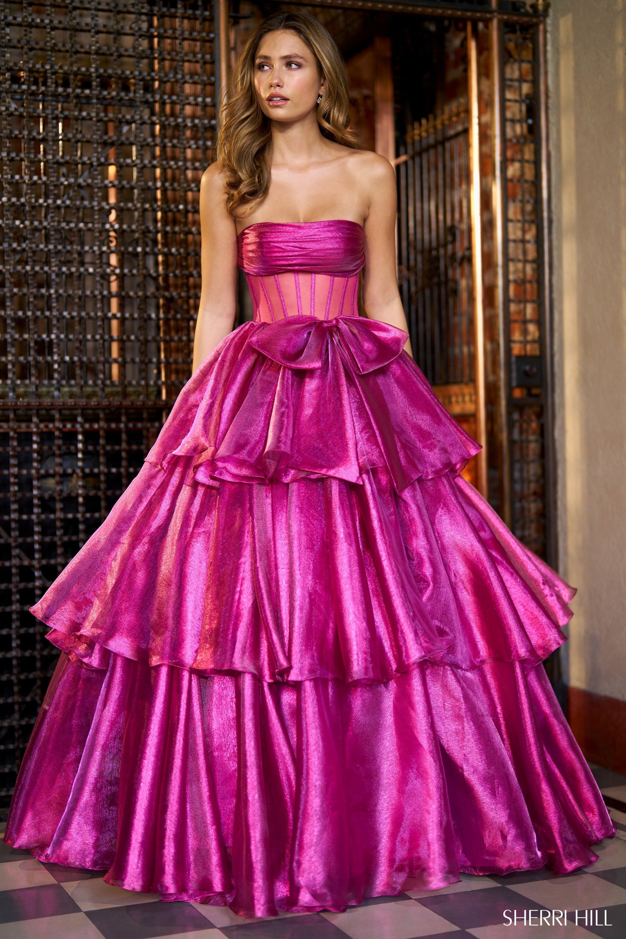 Sherri Hill 56767 | Lamã© Strapless Ballgown