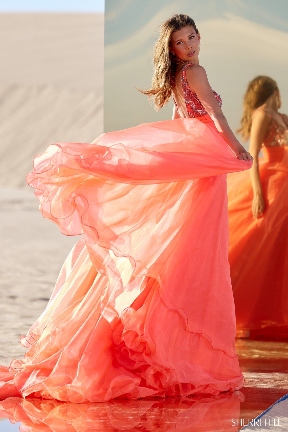 Sherri Hill 56141 organza ball gown