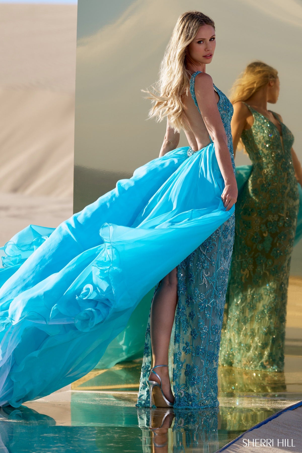 Sherri Hill 56390 fully beaded fitted gown