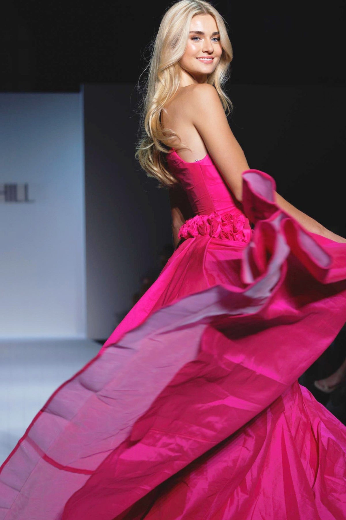 Sherri Hill 57240 strapless taffeta fitted gown