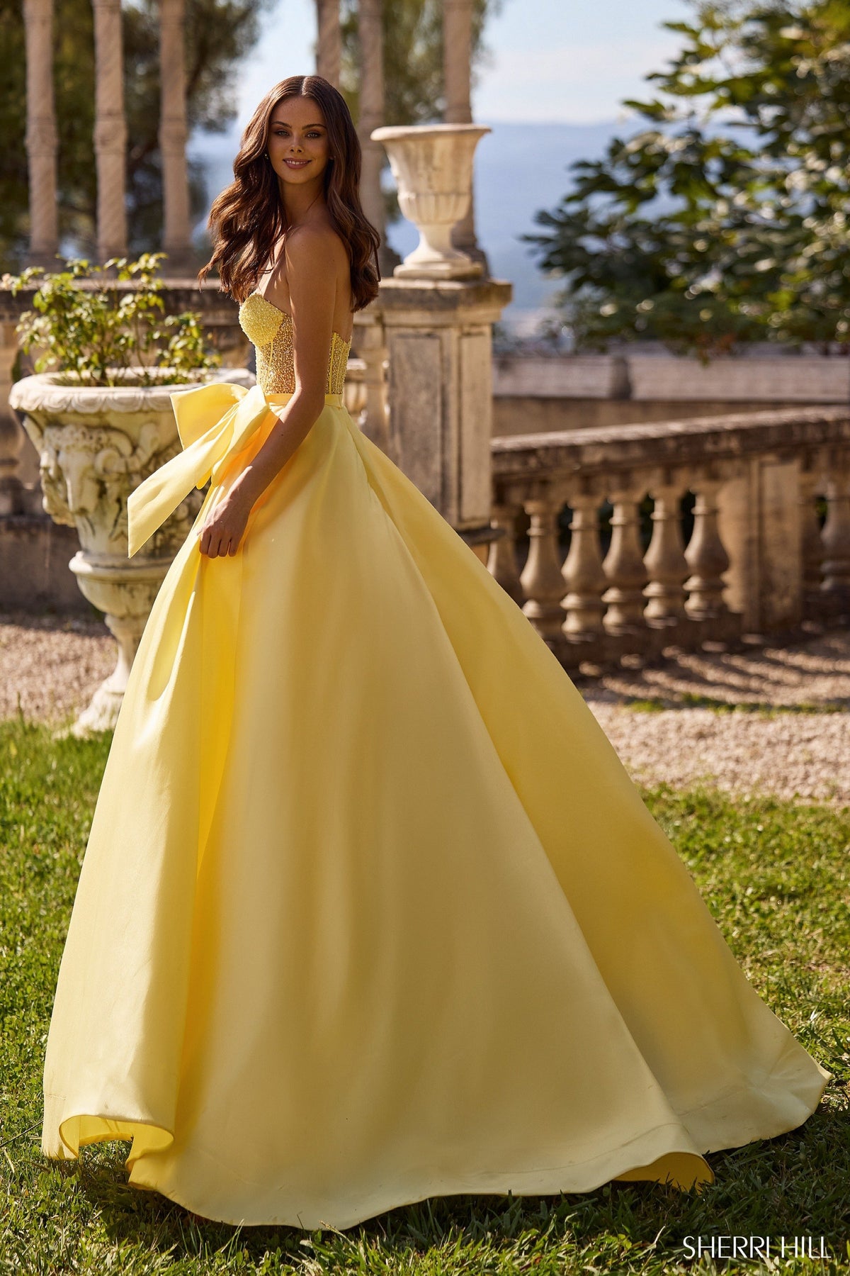 Sherri Hill 57035 strapless ball gown