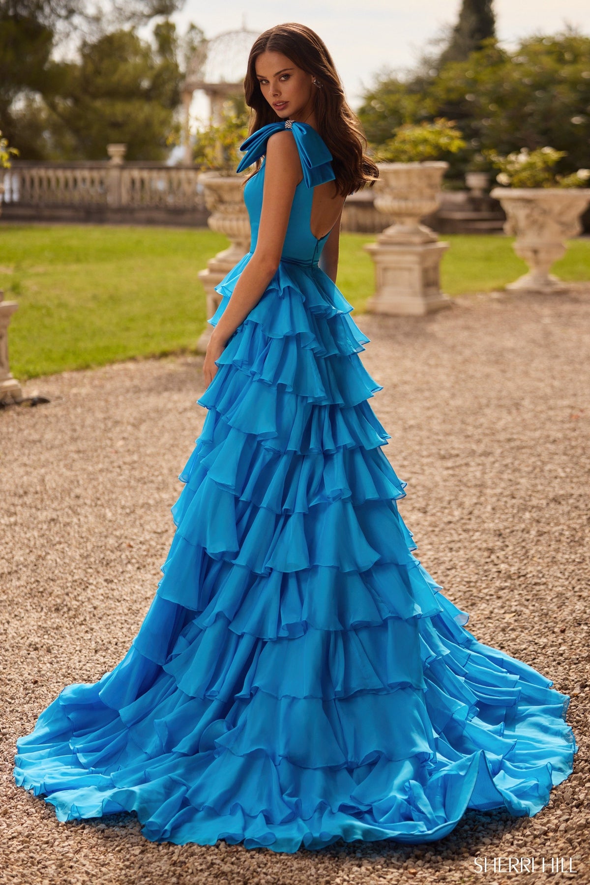 Sherri Hill 57215 satin A-line gown