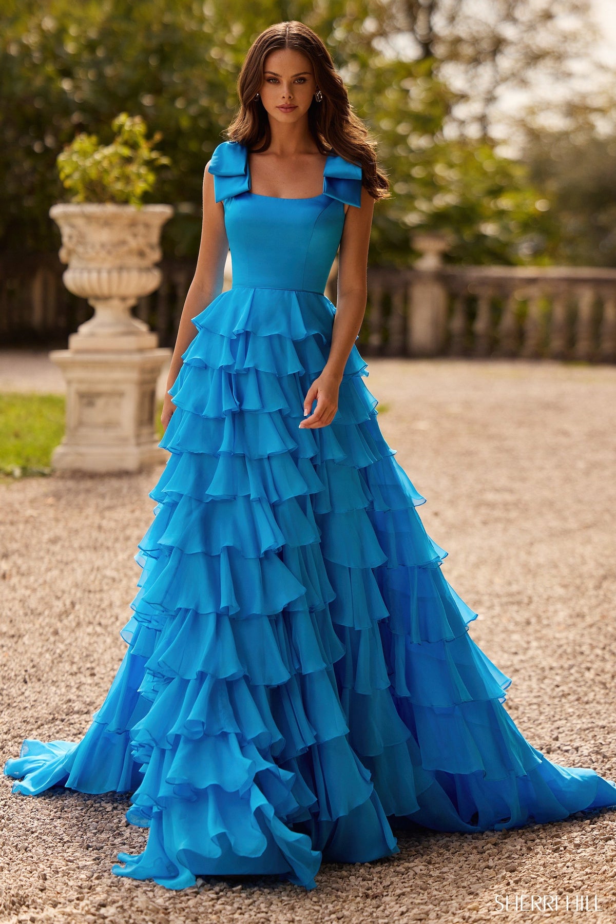 Sherri Hill 57215 satin A-line gown